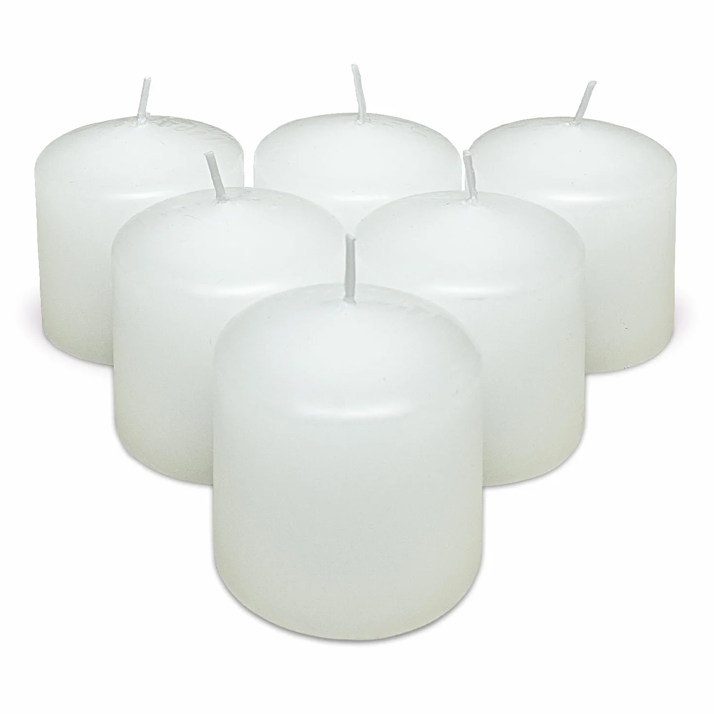 COM-FORT HOUSE- Velas Blancas | Pack velas de 6 Unidades | Velas 6x7cm | Tealight | Velas Decorativas Sin Perfume |