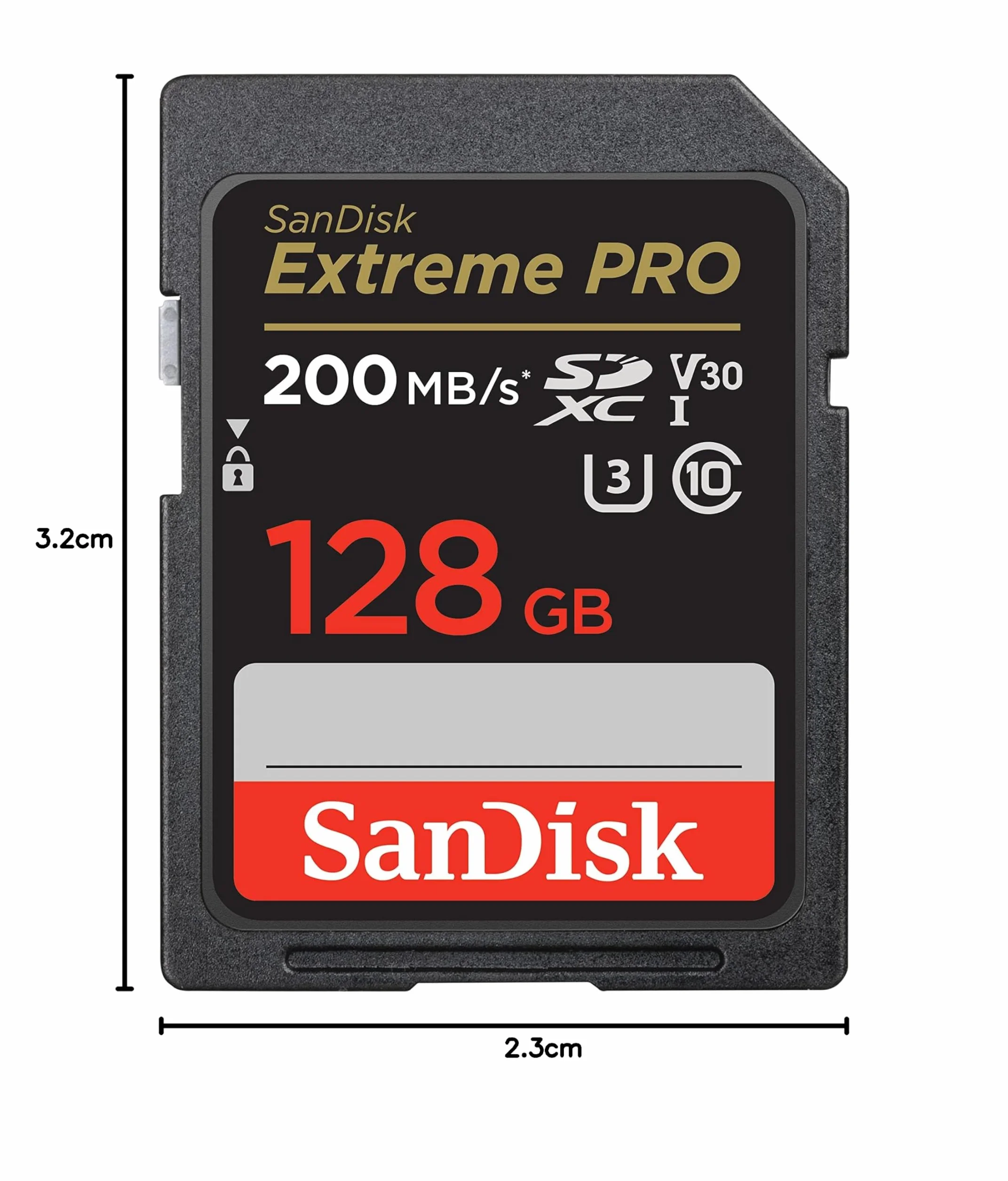 SanDisk Extreme PRO Tarjeta SD 128 GB SDXC, SD Card 4k UHD, UHS-I, V30, hasta 200 MB/s, SanDisk QuickFlow Technology, Software de recuperación de datos RescuePRO Deluxe, Class 10, U3