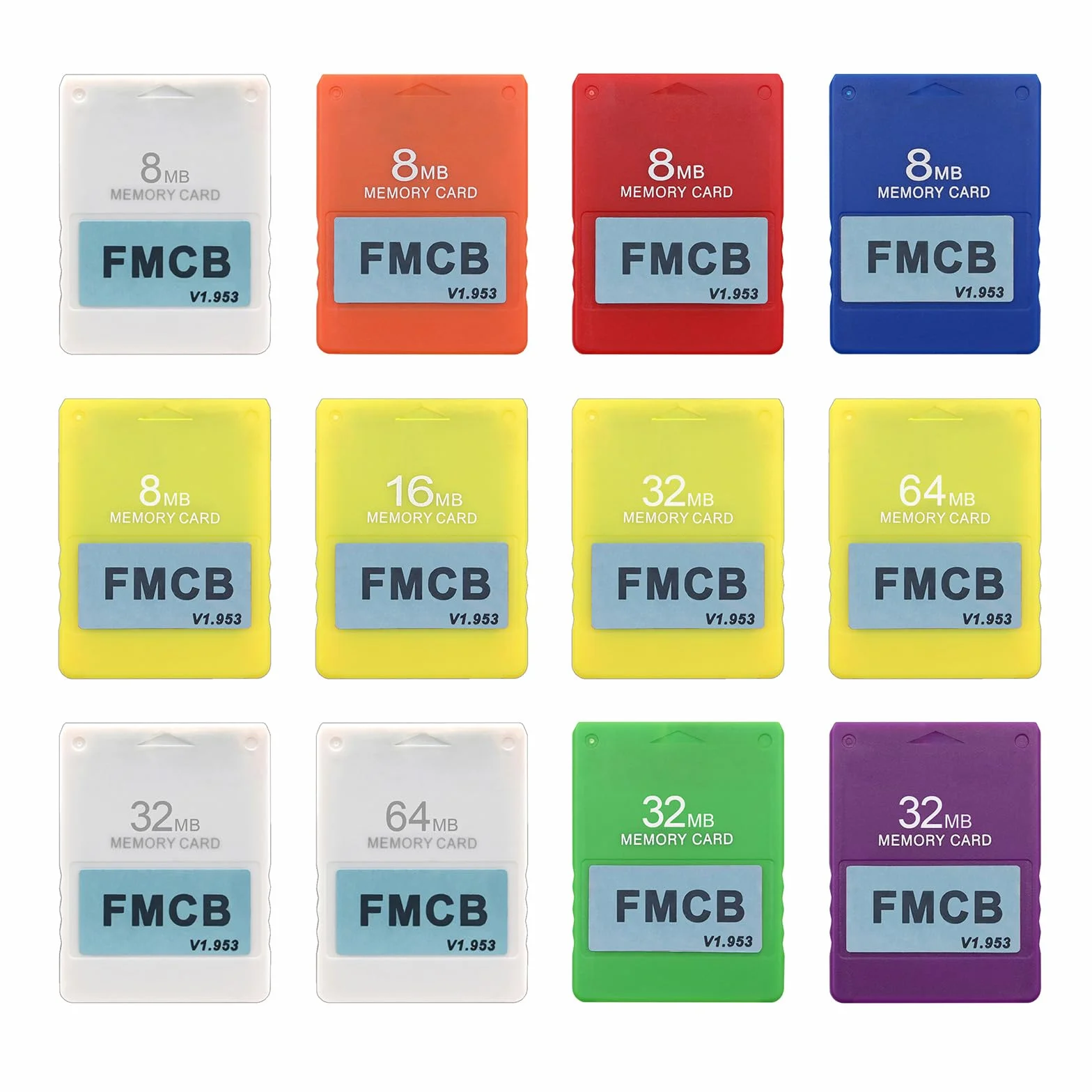 Tarjeta de memoria FMCB libre de 8 MB 16 MB 32 MB 64 MB MC Boot para tarjeta de memoria FMCB V1.953 Tarjeta extendida de guardar datos del juego Tarjeta de memoria Stick 64 MB