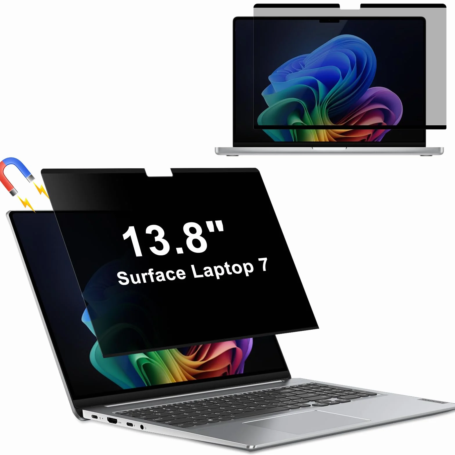 Magnético Filtro de Privacidad para 13,8 Pulgadas Microsoft Surface Laptop 7, Anti Luz Azul, Antirreflectante, Protector de Pantalla de Privacidad Extraíble para 13,8" Surface Laptop 7