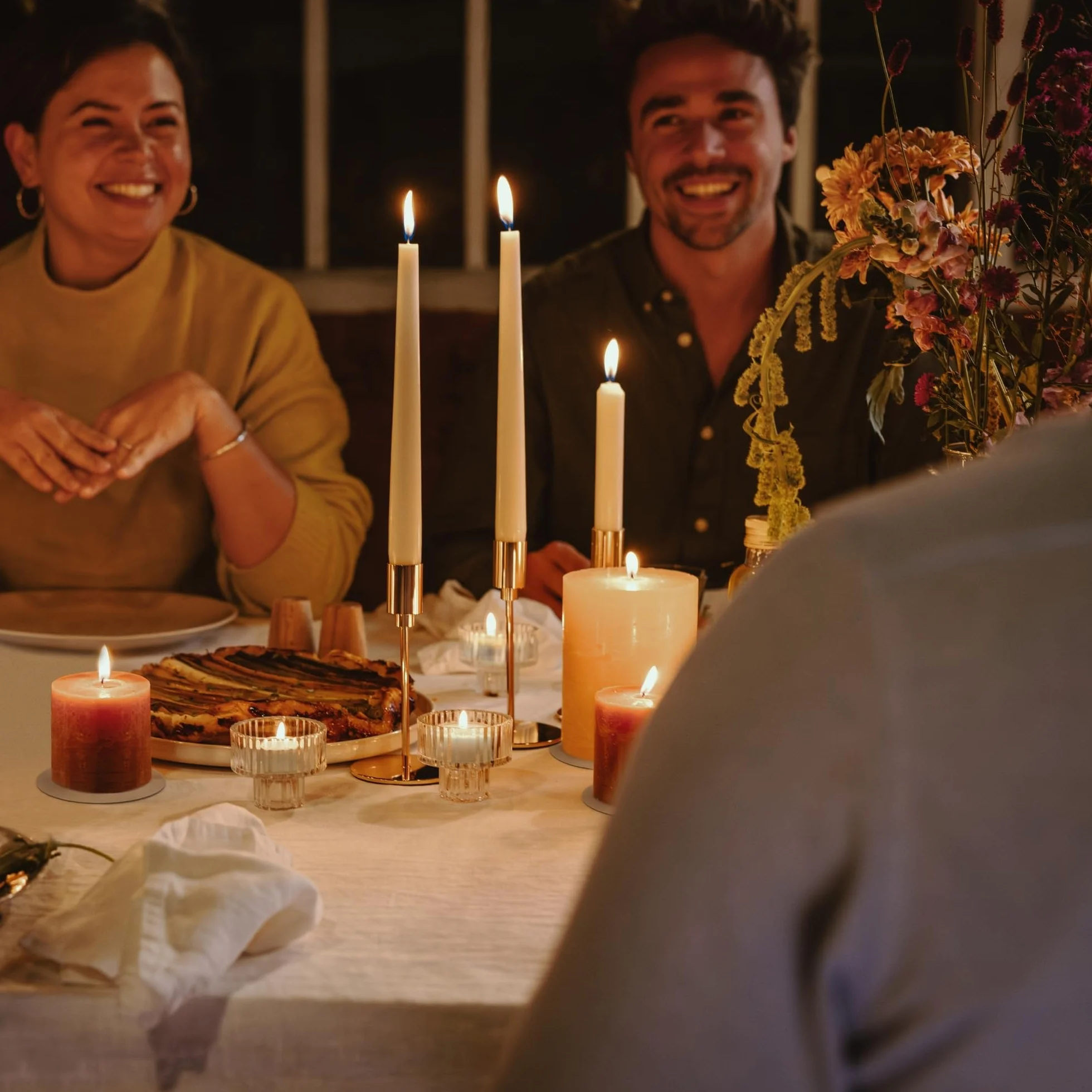 Spaas Velas cónicas de Cena 21/220 mm 8 Horas Blanco Cera de parafina