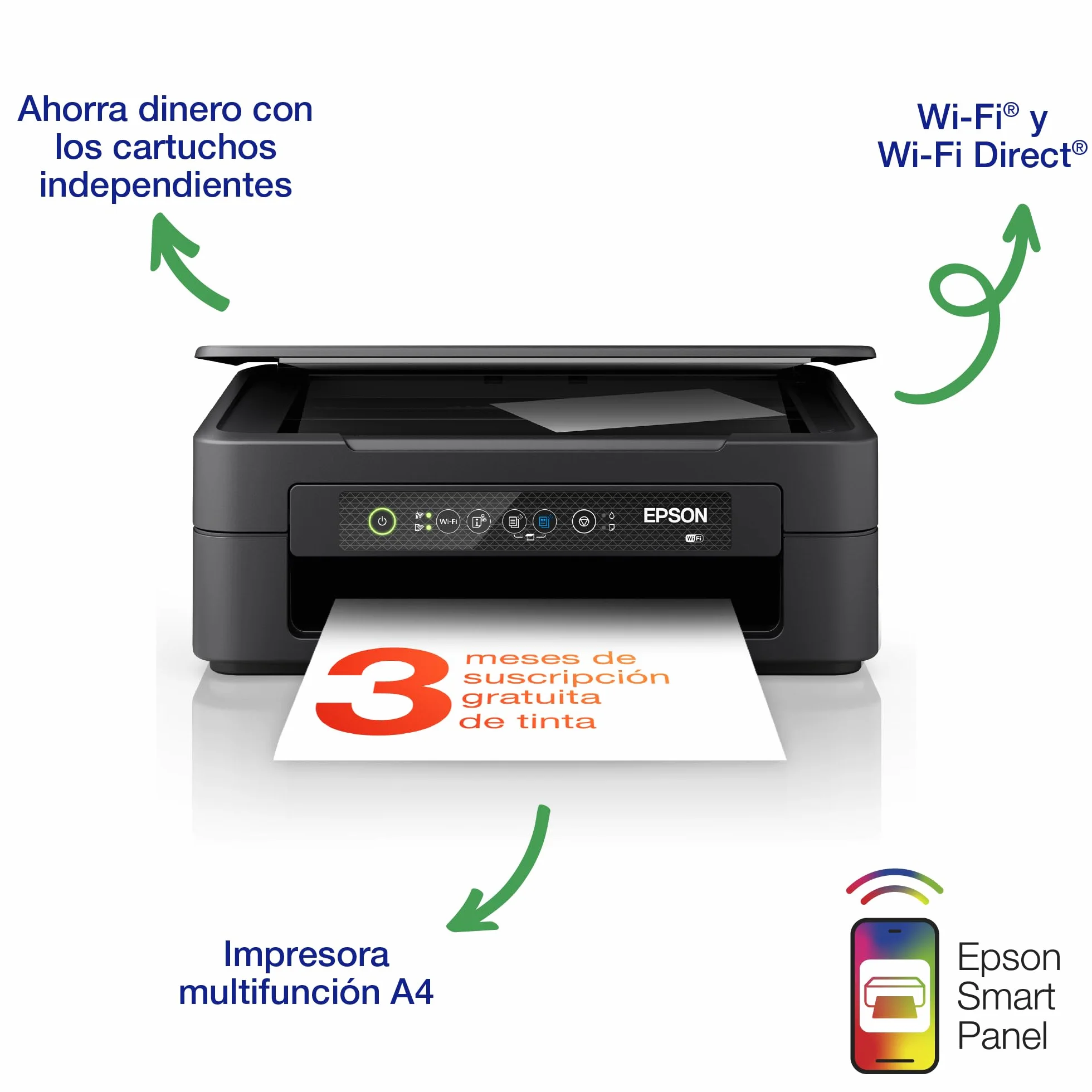 Epson Impresora de inyección de Tinta multifunción Expression XP-2200 A4 con conectividad inalámbrica y 3 Meses Gratis de suscripción ReadyPrint Flex*