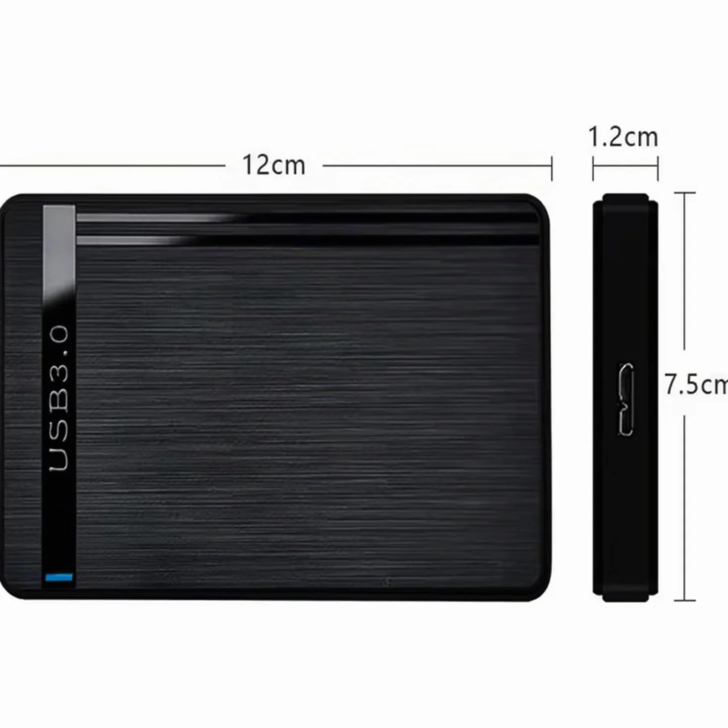 Disco Duro Externo SSD 110GB USB 3.0 Alta Velocidad 520MB/s, Unidad Portátil 2.5" SATA con Carcasa y Cable USB, Compatible con PC, Portátiles, Smart TV y Consolas 51SSD110_