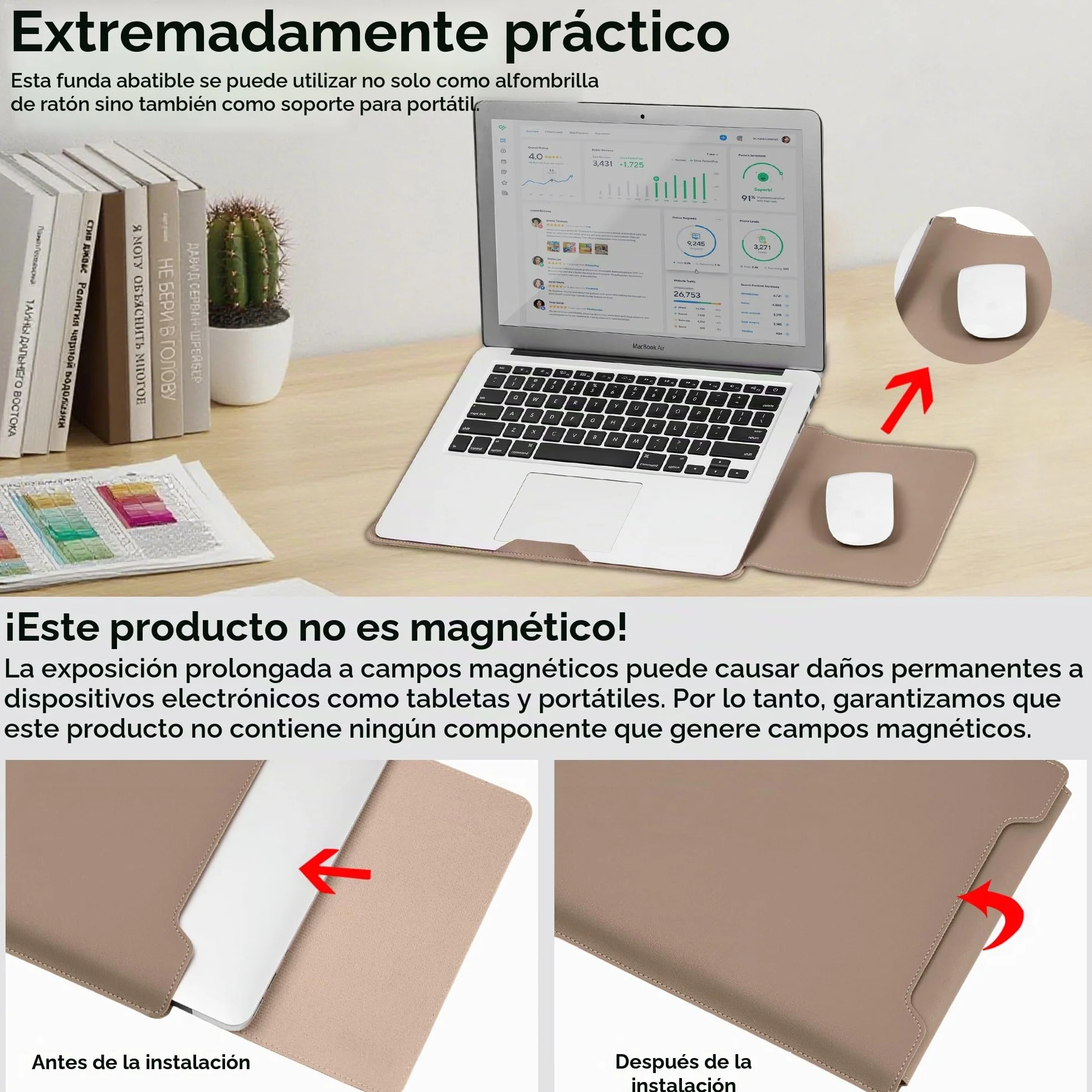 13-14 Pulgadas Funda Protectora Portátil, Soporte (Amarillo) | Laptop Funda Delgada para Mac Neo 13" 2026, Mac Air 13" (2026-2018),Mac Pro 13-14" (2026-2020), Bolsa Cargador Incluida
