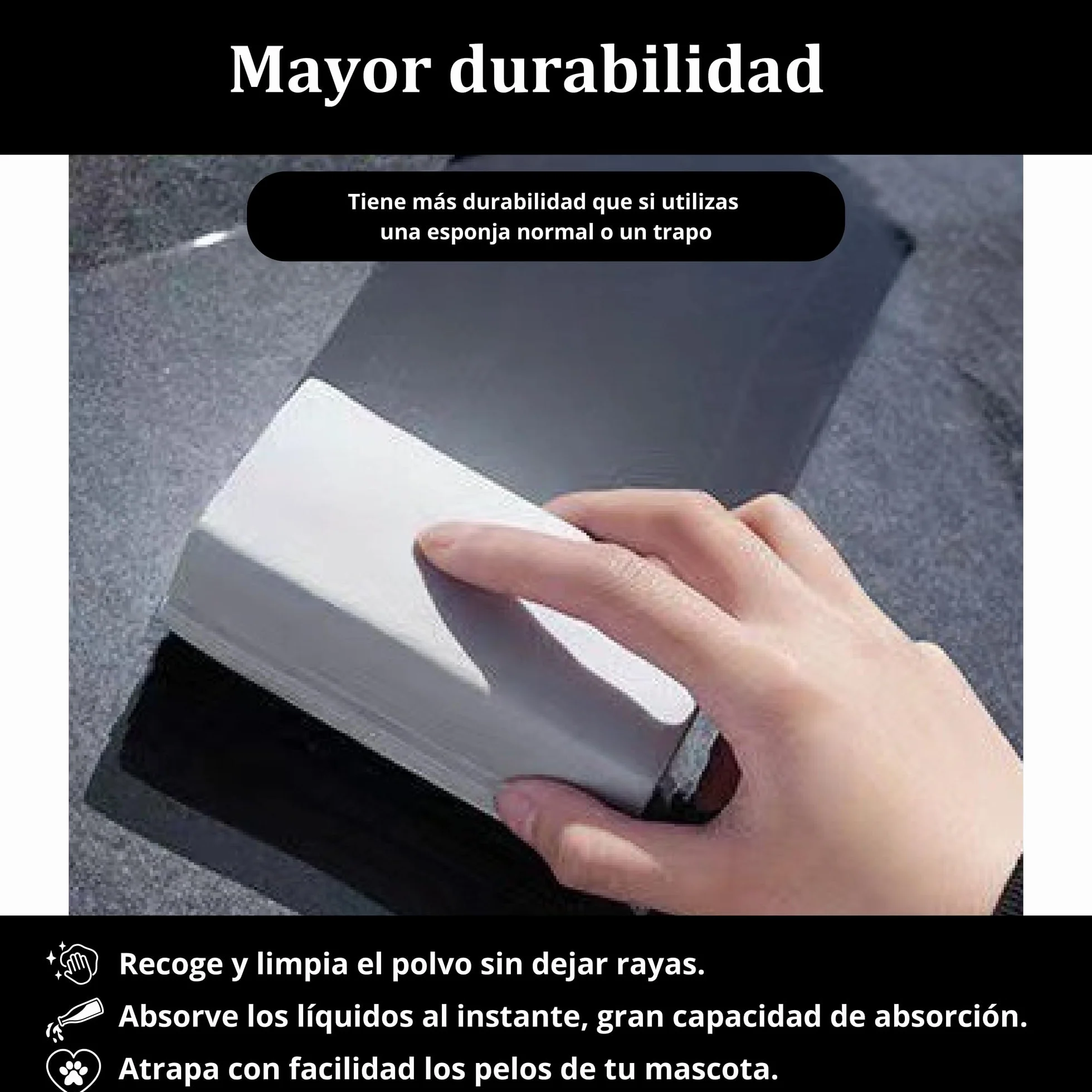 Esponja Atrapapolvo Mágica Plumero Mejorado 4PCs Para Limpieza