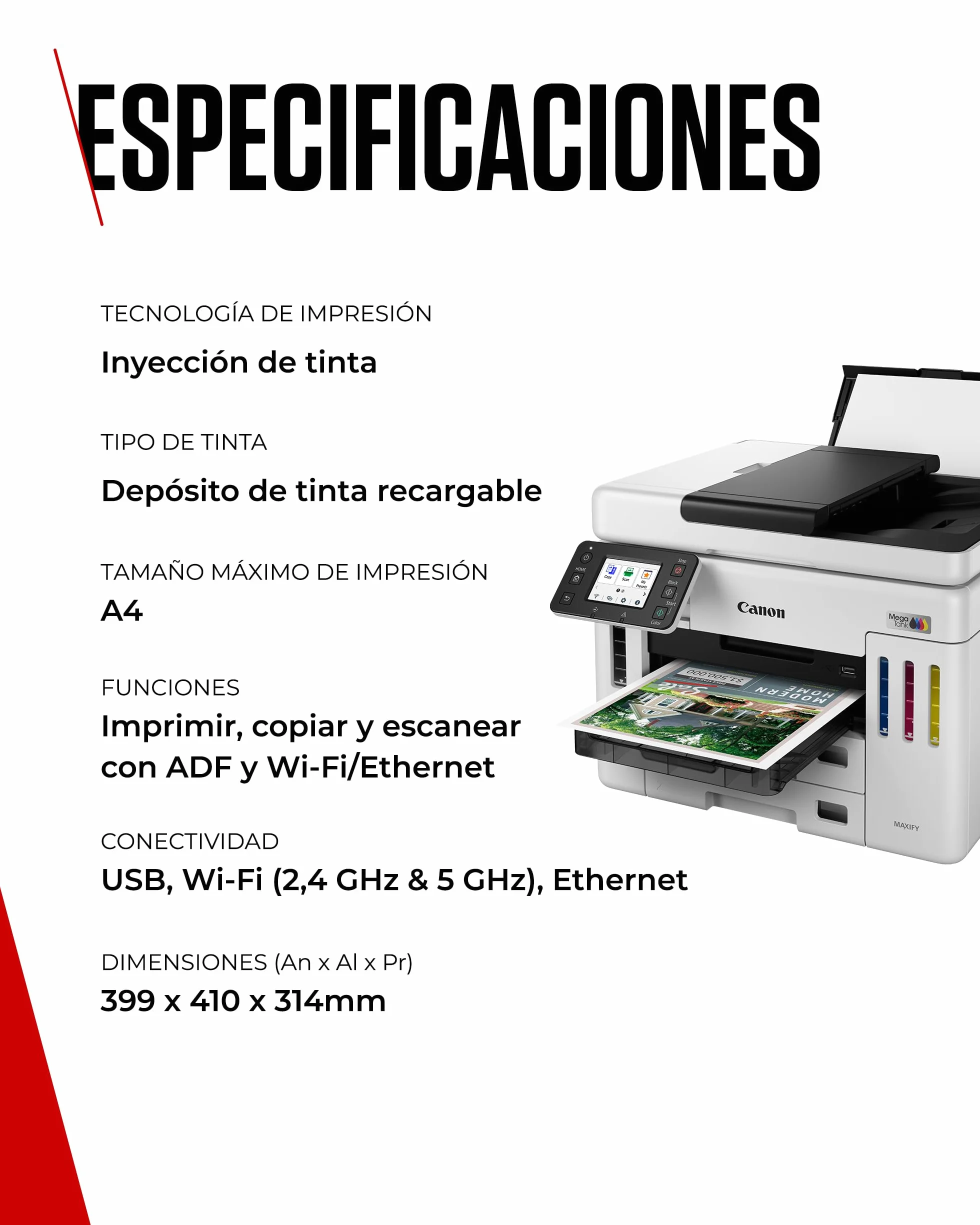 Canon Maxify Gx7150 Megatank - Multifunktionsdrucker - Farbe - Tintenstrahl - Ciss - Legal (216 X 356 Mm)