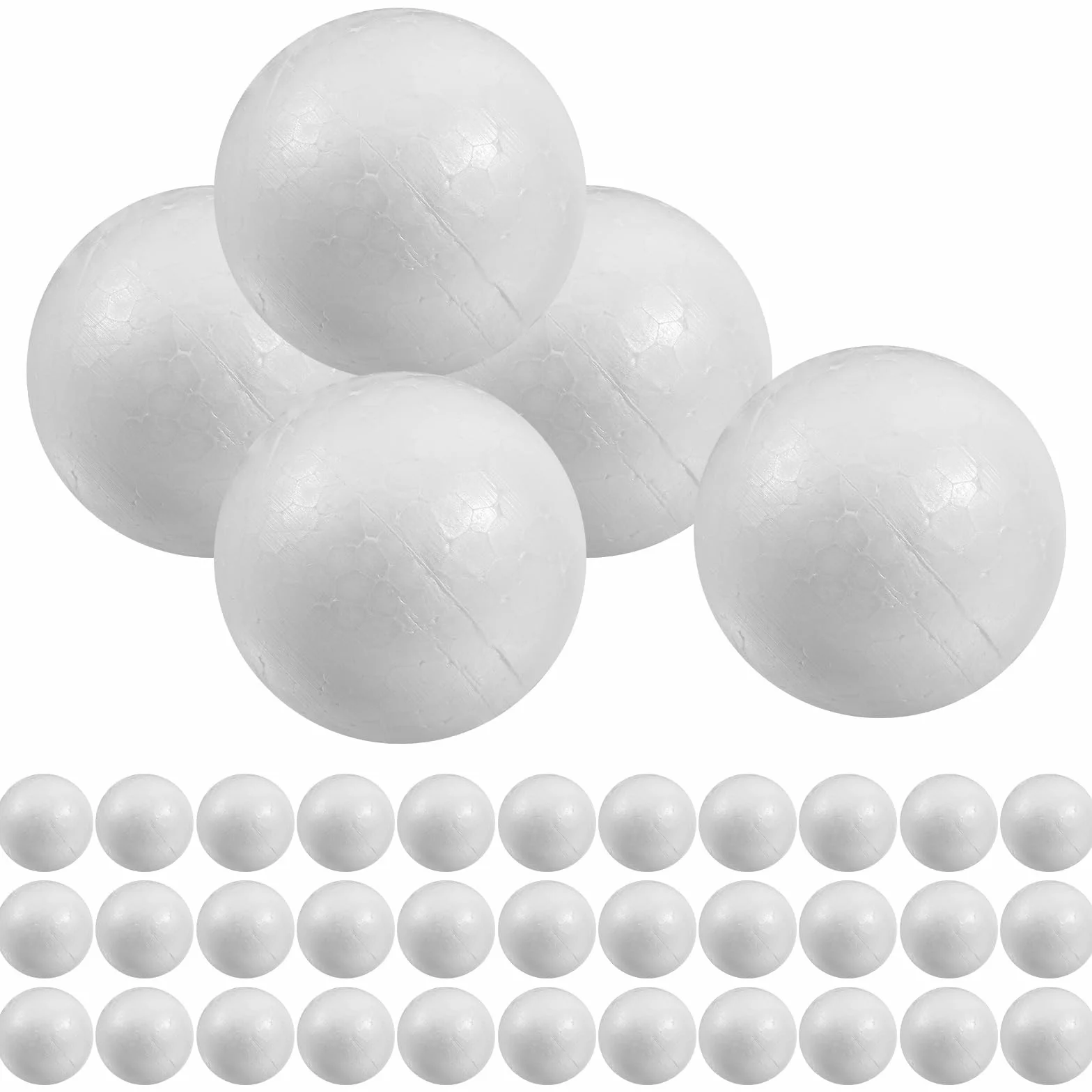 Bolas de Poliestireno 5 cm 50 Piezas para Manualidades DIY Navidad Bodas