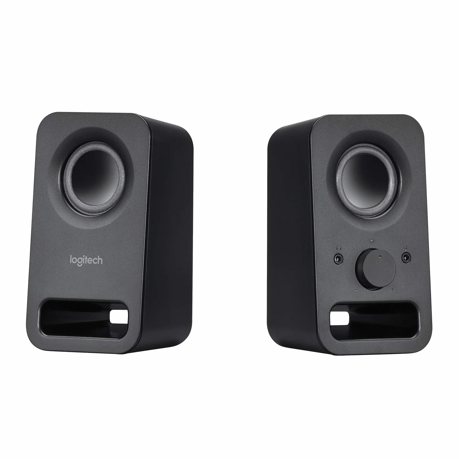 Logitech Z150 Sistema de Altavoces Compacto, Entrada Audio 3.5 mm, Controles Intregados, Toma Auriculares, Enchufe EU, Ordenador/Smartphone/Tablet/Reproductor de Música, Negro