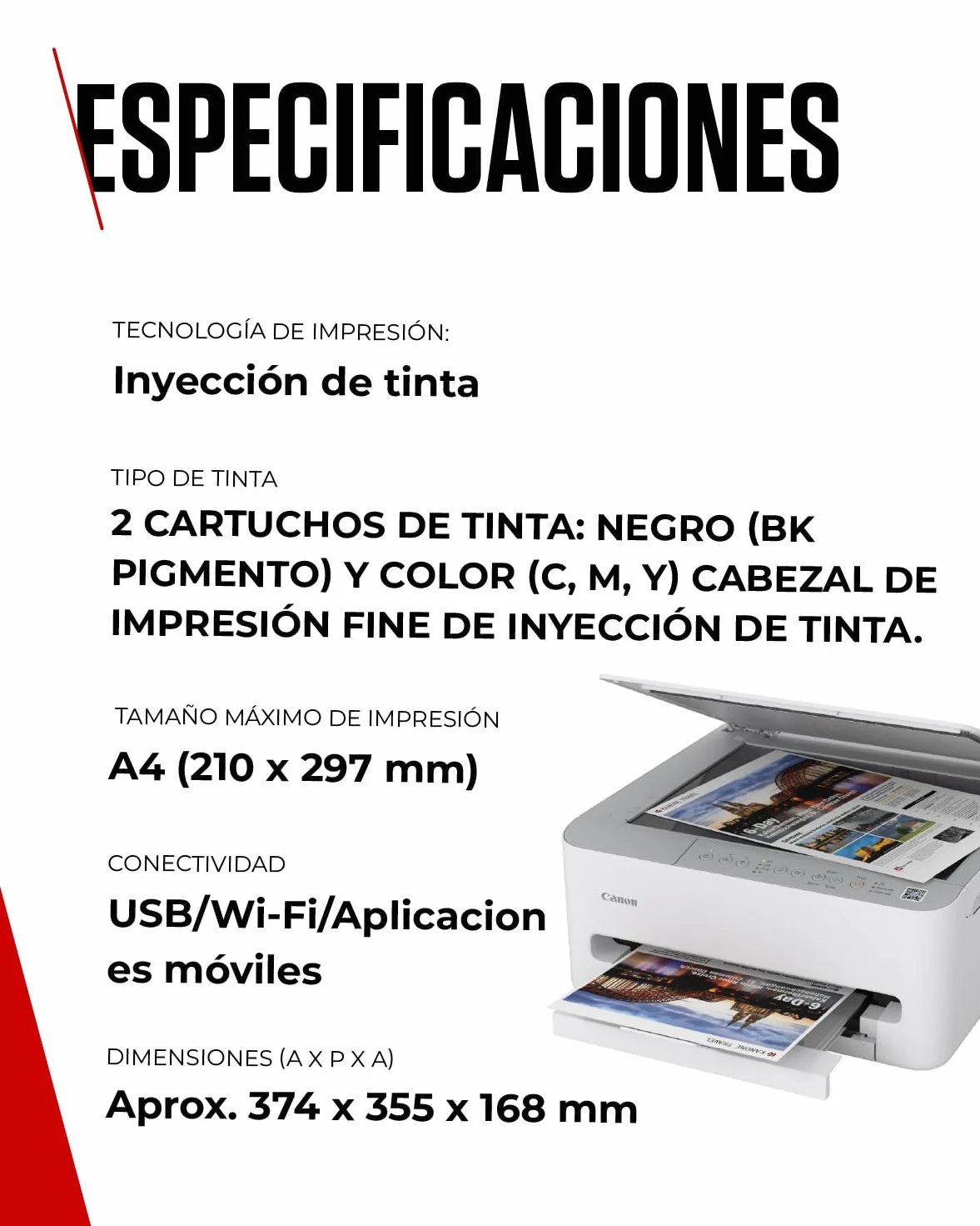 Canon PIXMA TS4151I - Impresora Todo en Uno con Conectividad Wi-Fi | Inalámbrica para Impresión Fácil Desde Tu Teléfono Inteligente PIXMA Print Plan