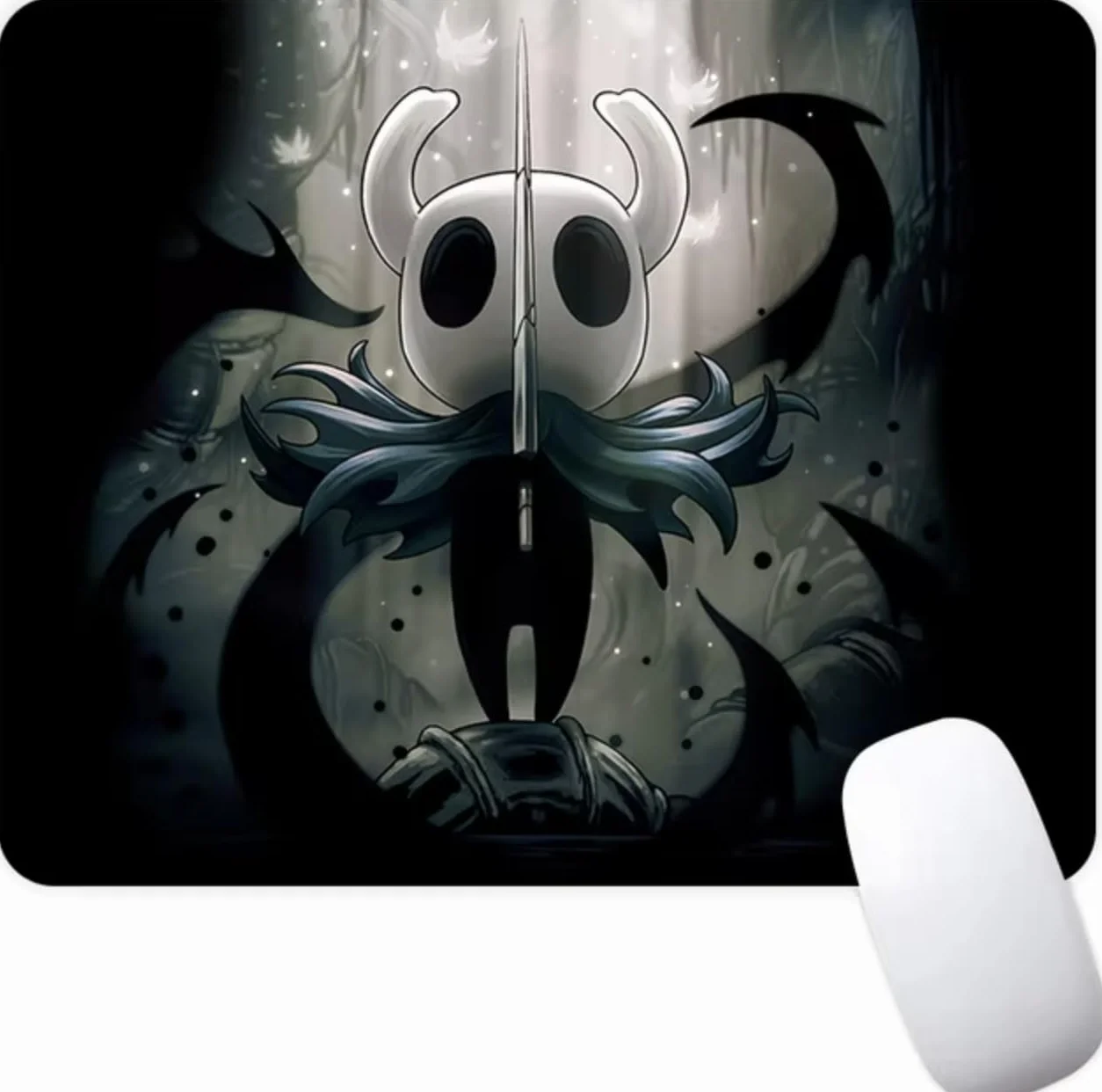 Hollow Knight Metroidvania - Alfombrilla de mouse antideslizante para videojuegos, computadora de escritorio, laptop, con borde cosido, 7.1 x 8.7 pulgadas