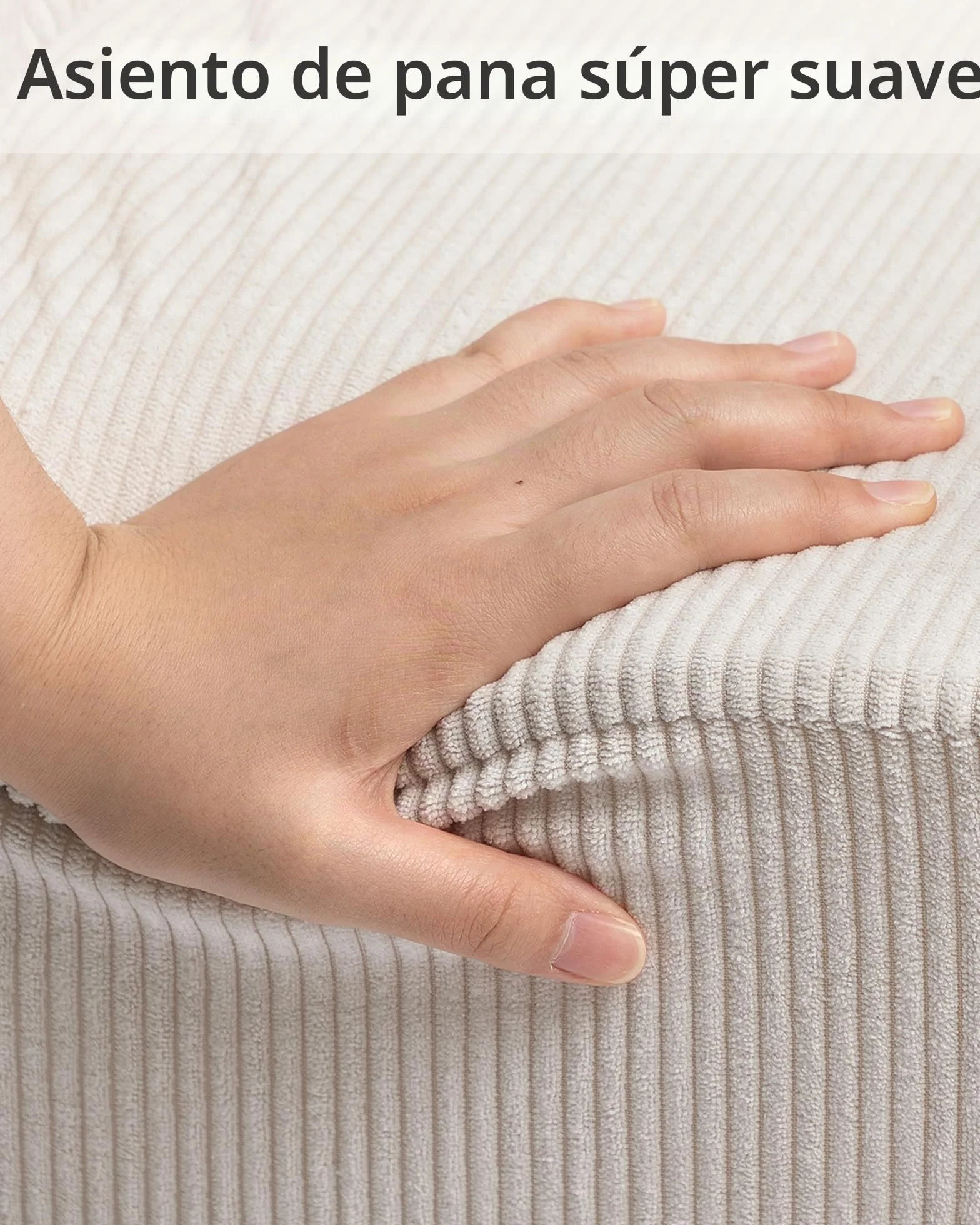 BEJOY Silla Infantil Ultrasuave de Espuma Acolchada Beige