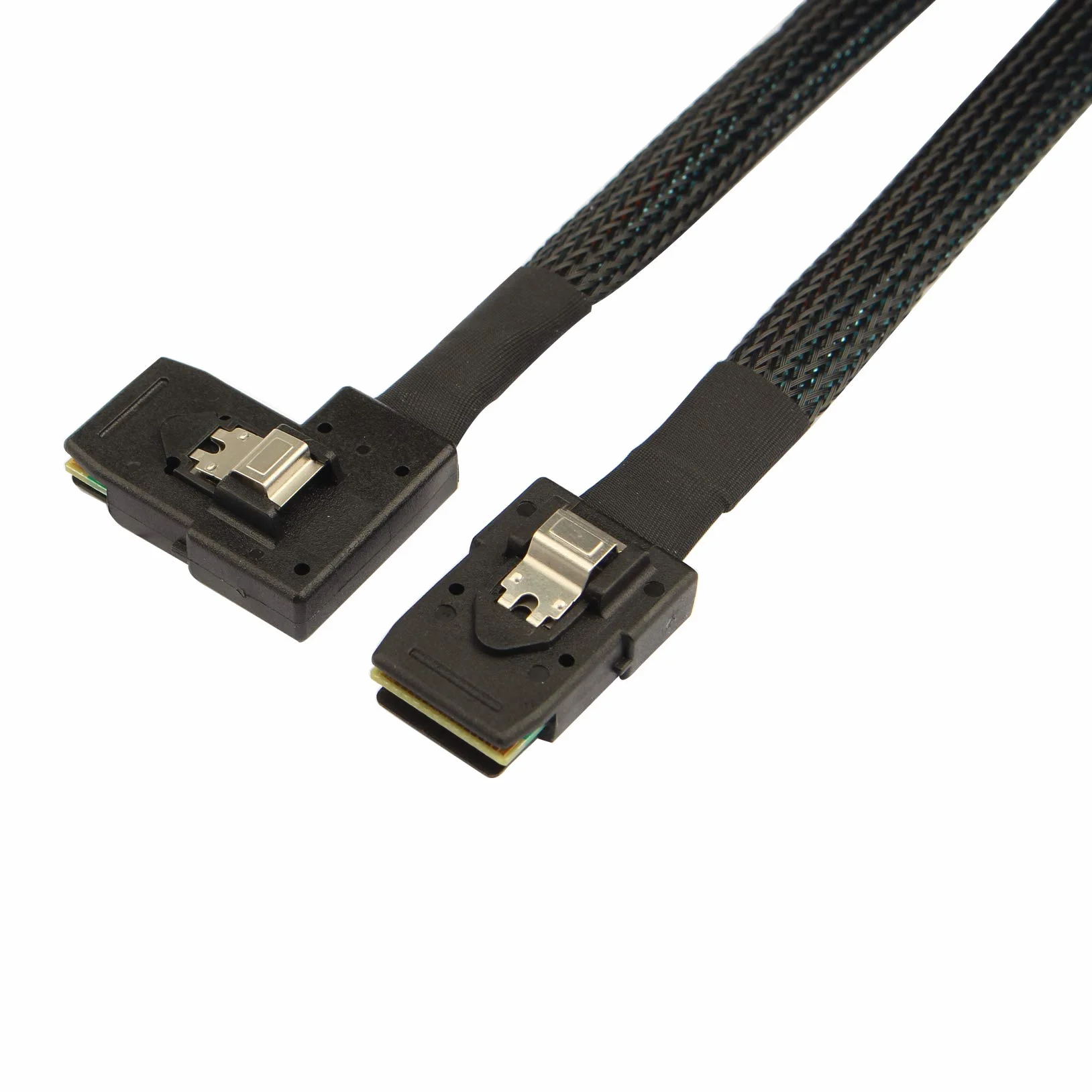 SFF-8087 - Cable SAS de Alta Velocidad (0,8 m, SAS, 36 Pines, ángulo Recto, 90 Grados, SFF-8087, 80 cm, ángulo Izquierdo, 90 Grados, Mini SAS, 36 Pines, SFF-8087 a SFF-8087)