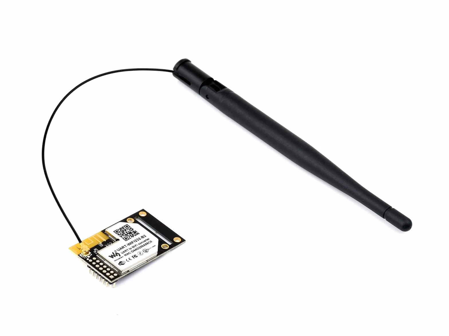 UART To WiFi and Ethernet Module,UART Serial Server,Industrial WiFi Module,Integrated 802.11b/g/n Module,TTL Serial Port, WiFi, and Ethernet Port Bi-Directional Transparent Transmission