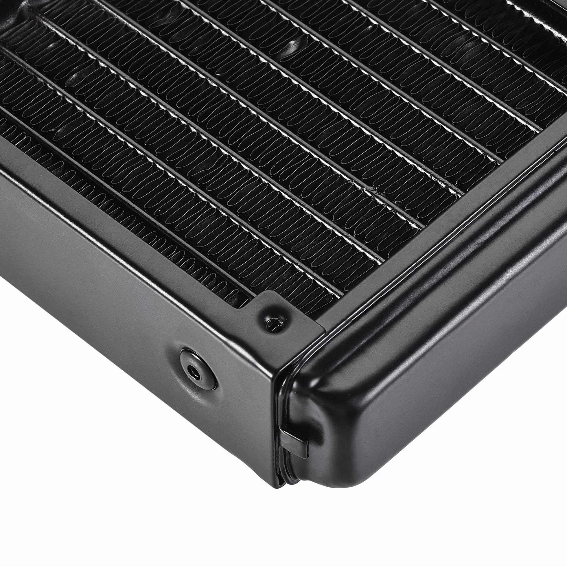 sourcing map Agua Refrigeración Radiador para PC CPU 132mm x 100mm x 33mm con 8 Aluminio Tubos