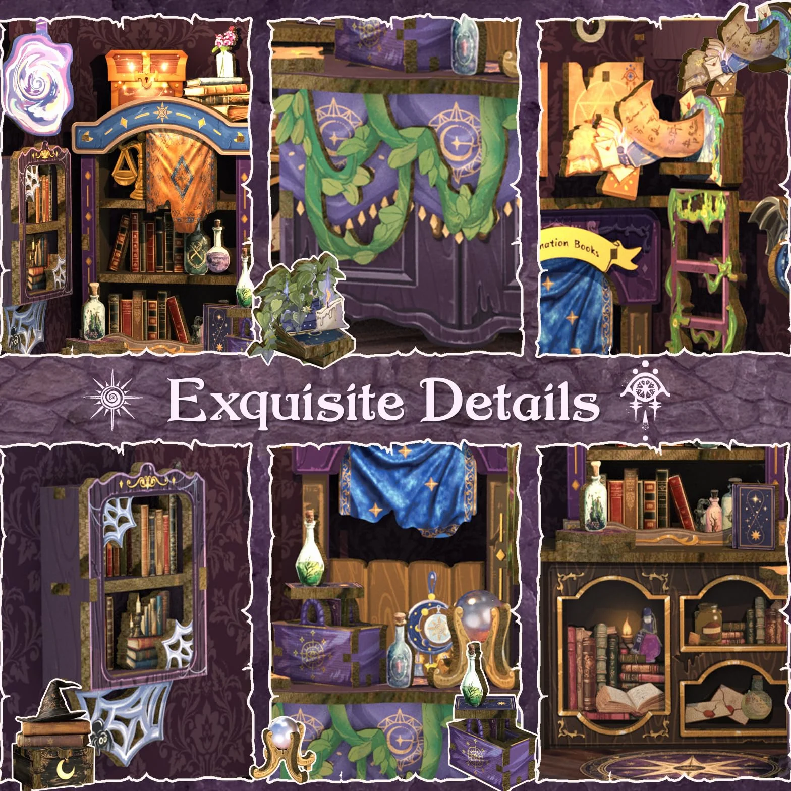 CUTEBEE Kit Book Nook DIY 3D Casa Diorama Miniatura Adultos Estantería Luces LED Regalo