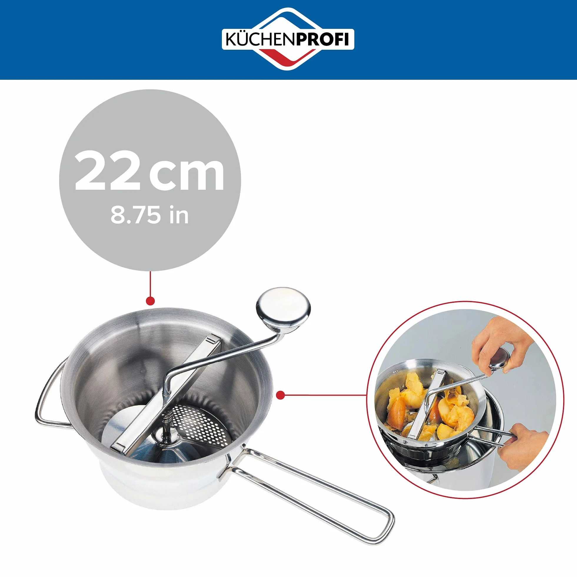 Küchenprofi 966002820 Pasapuré 4 cuchillas acero