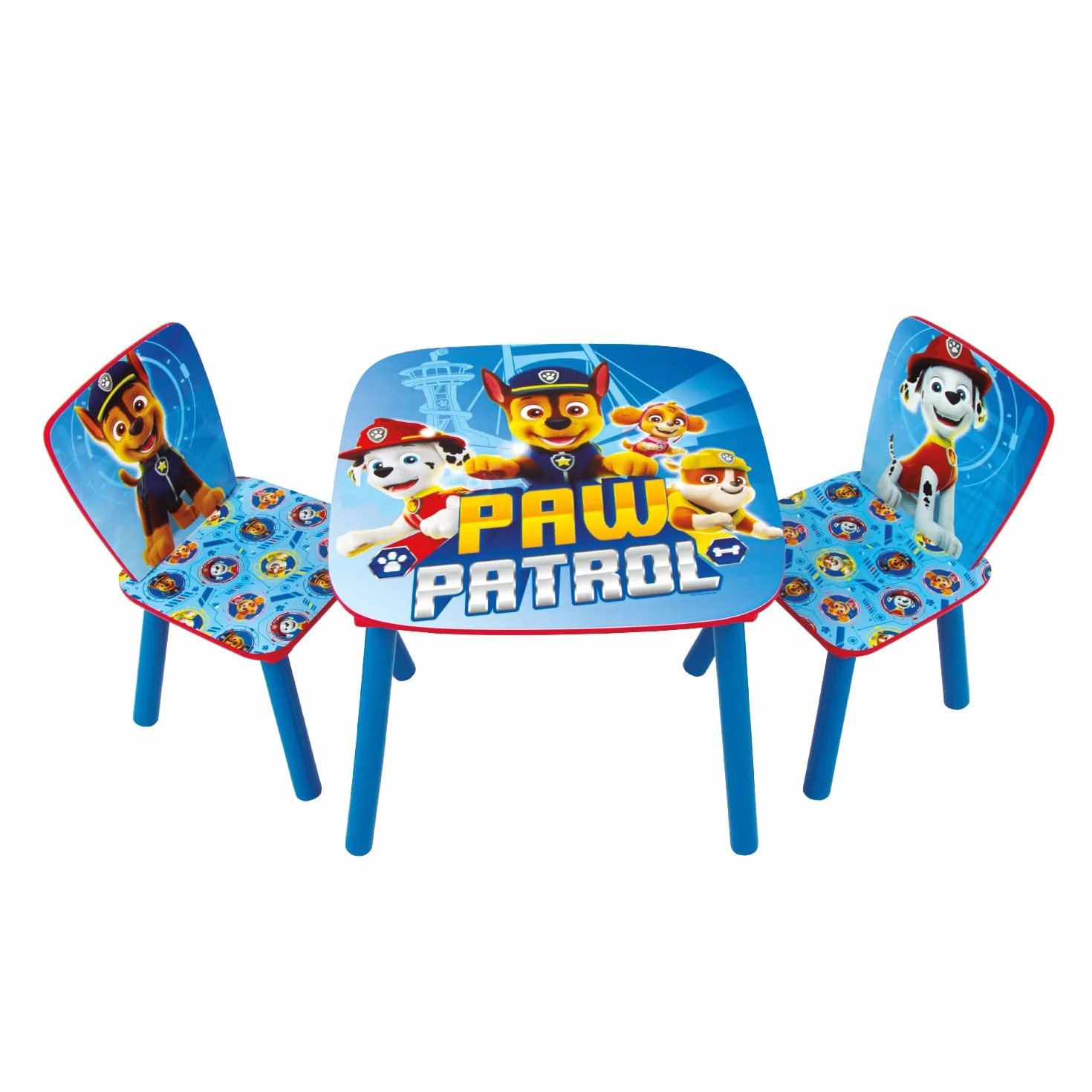 ARDITEX PW12897 Set de Mesa y 2 Sillas Madera Nickelodeon Patrulla Canina