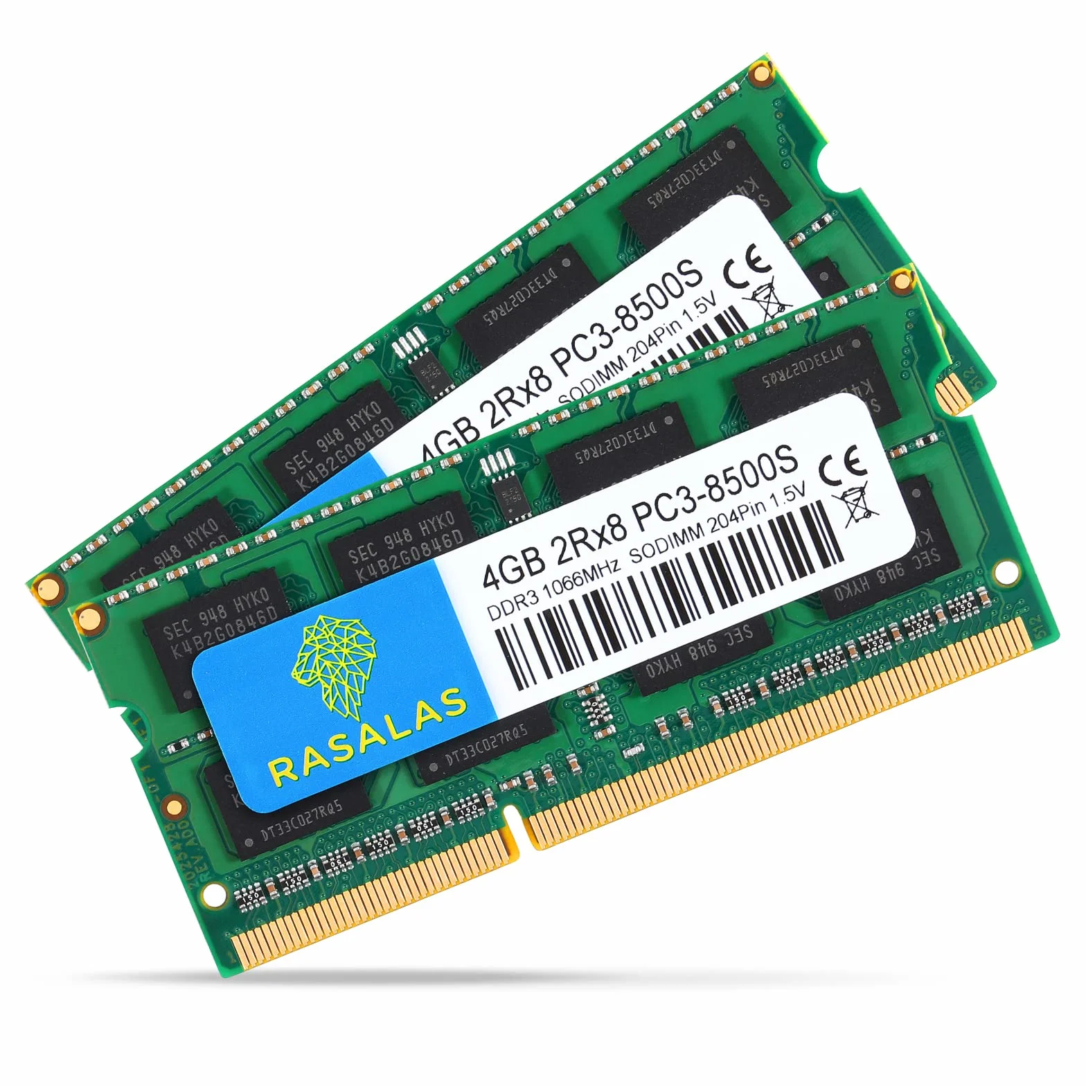 Rasalas 8GB Kit (2 x 4GB) PC3-8500S 1067MHz 1066MHz DDR3 8500 PC3-8500 SODIMM RAM Upgrade for Late 2008, Early/Mid/Late 2009, Mid 2010