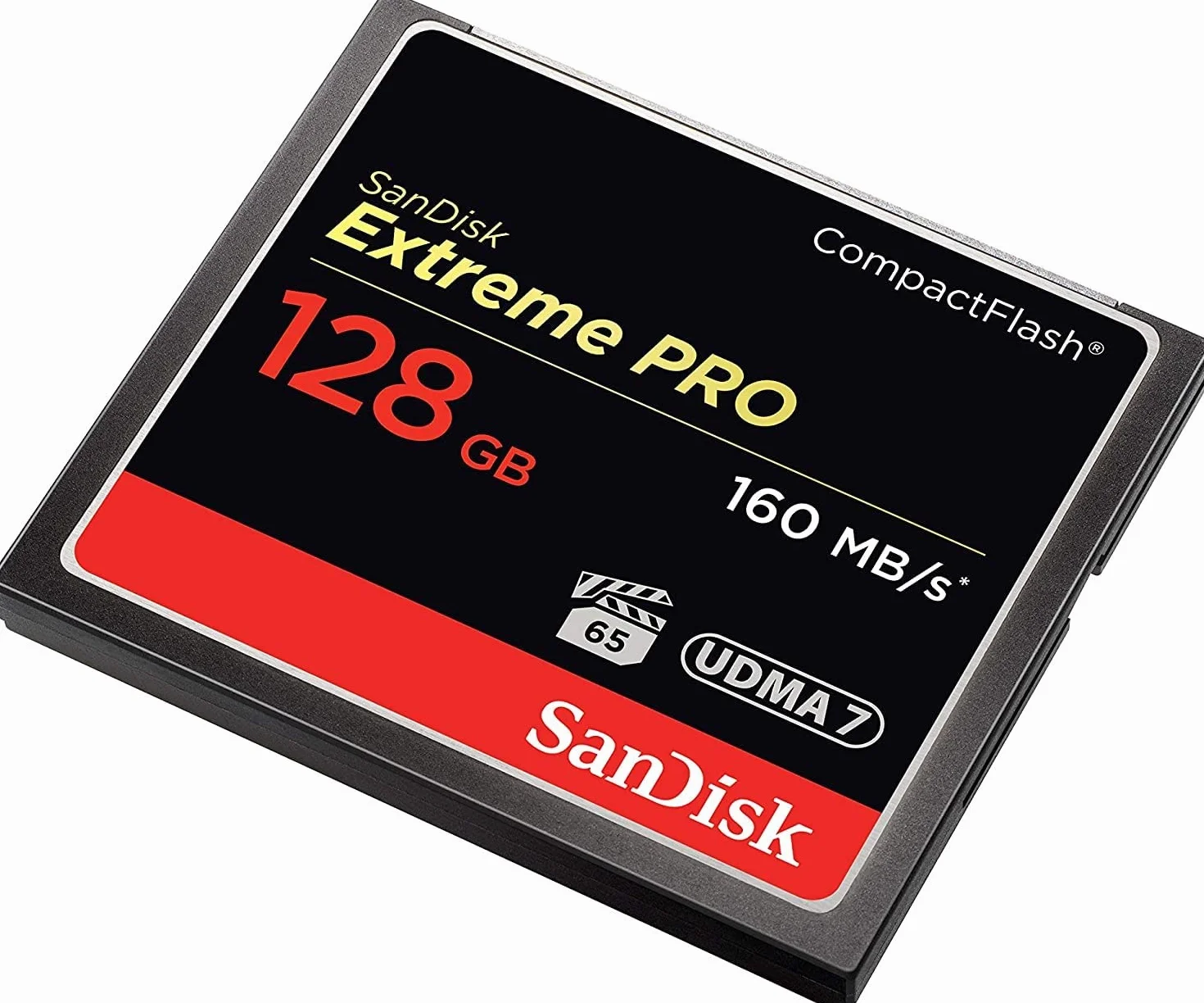 SanDisk Extreme Pro 128 GB 160 MB/s CompactFlash Memory Card - Black/Gold/Red, SDCFXPS-128G-X46