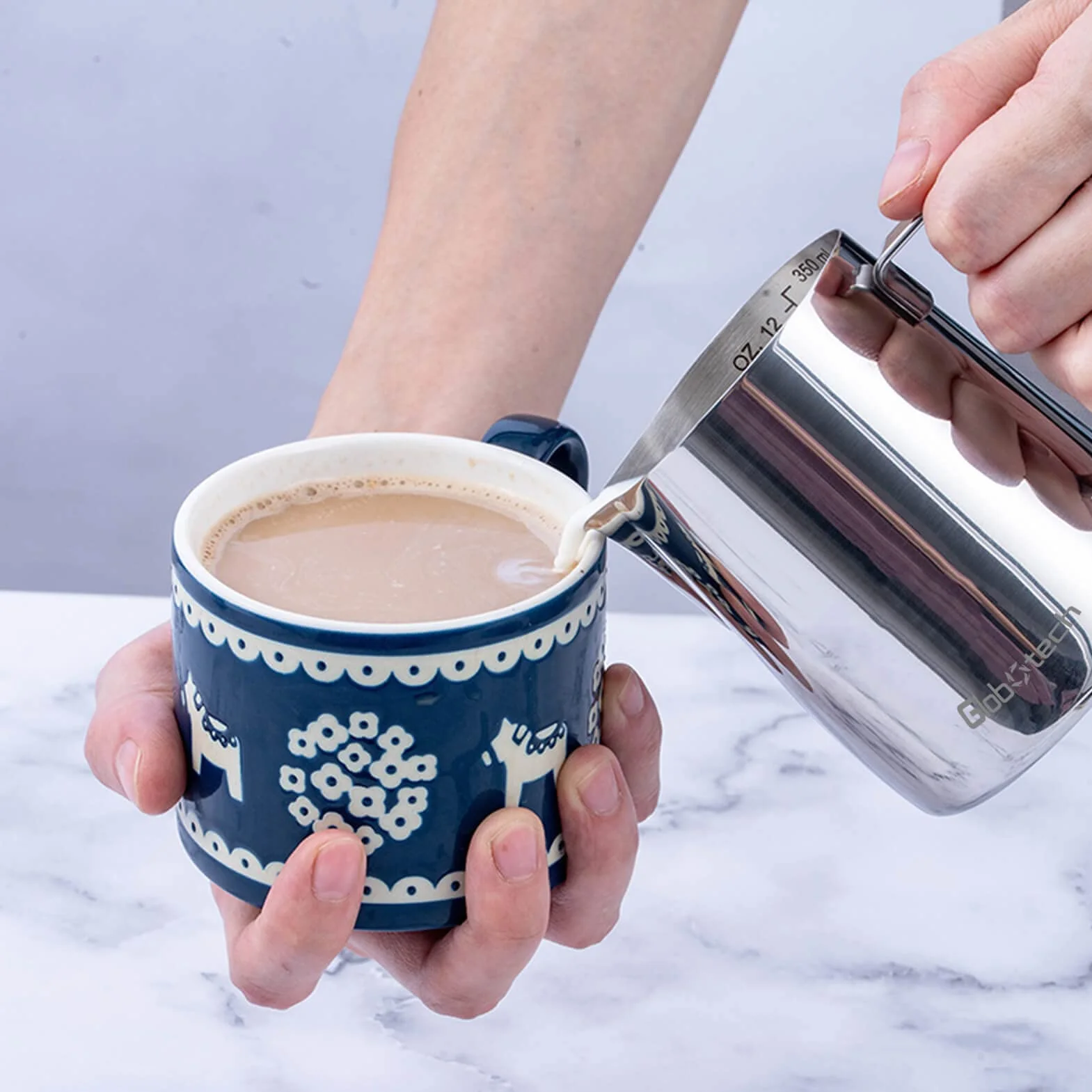 Jarra de espuma de leche para café, acero inoxidable, 350 ml, accesorio para máquina de espresso