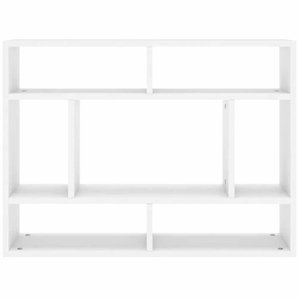 vidaXL Estantería de Pared Flotante Madera Contrachapada Blanco 75x16x55 cm