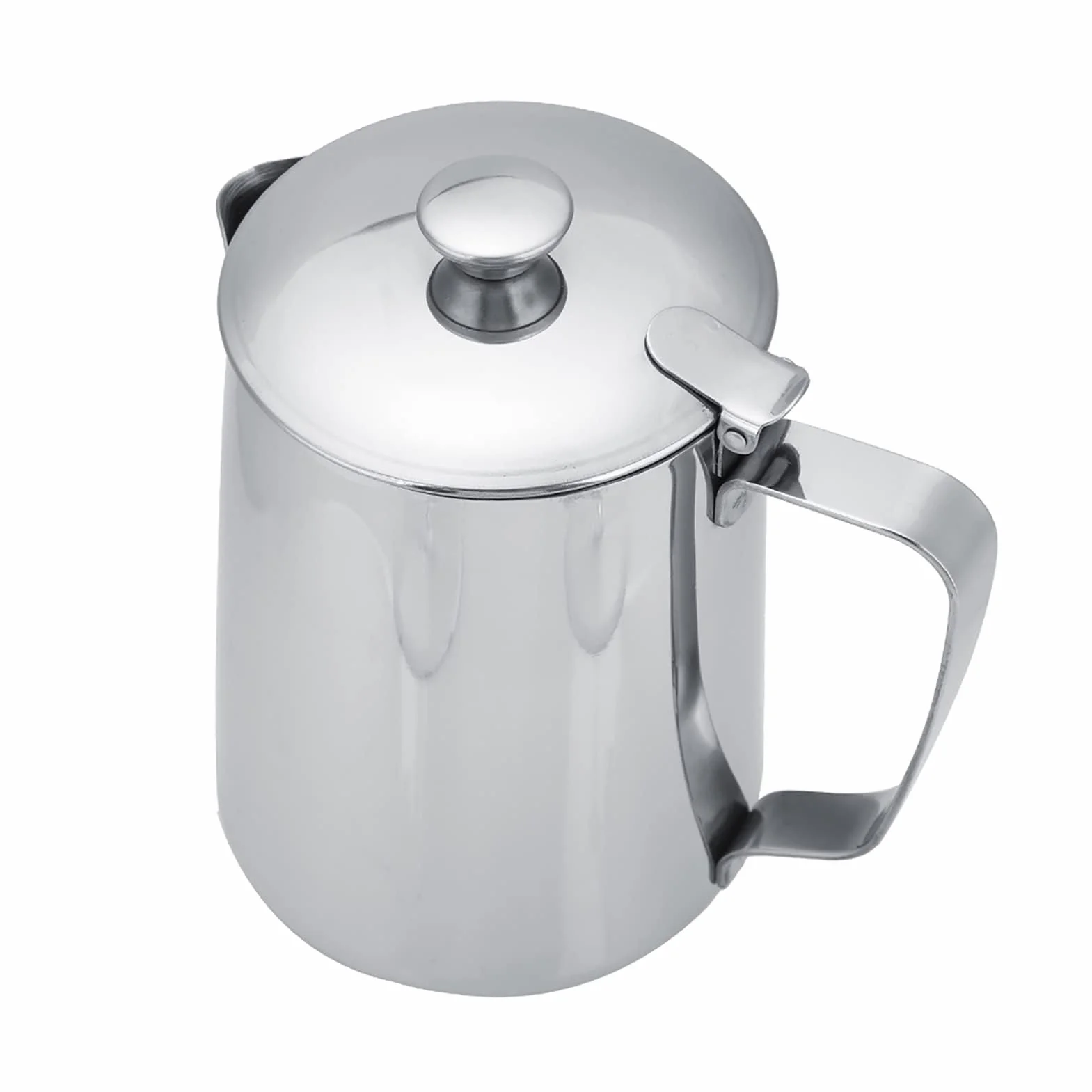 Jarra de Leche de Acero Inoxidable con Tapa para Capuchino, Café y Té (1000ML)