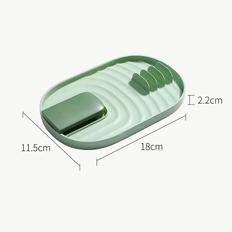 Bandeja Multifuncional para Utensilios de Cocina, Soporte para Tapas de Ollas y Cubiertos, 2 Piezas