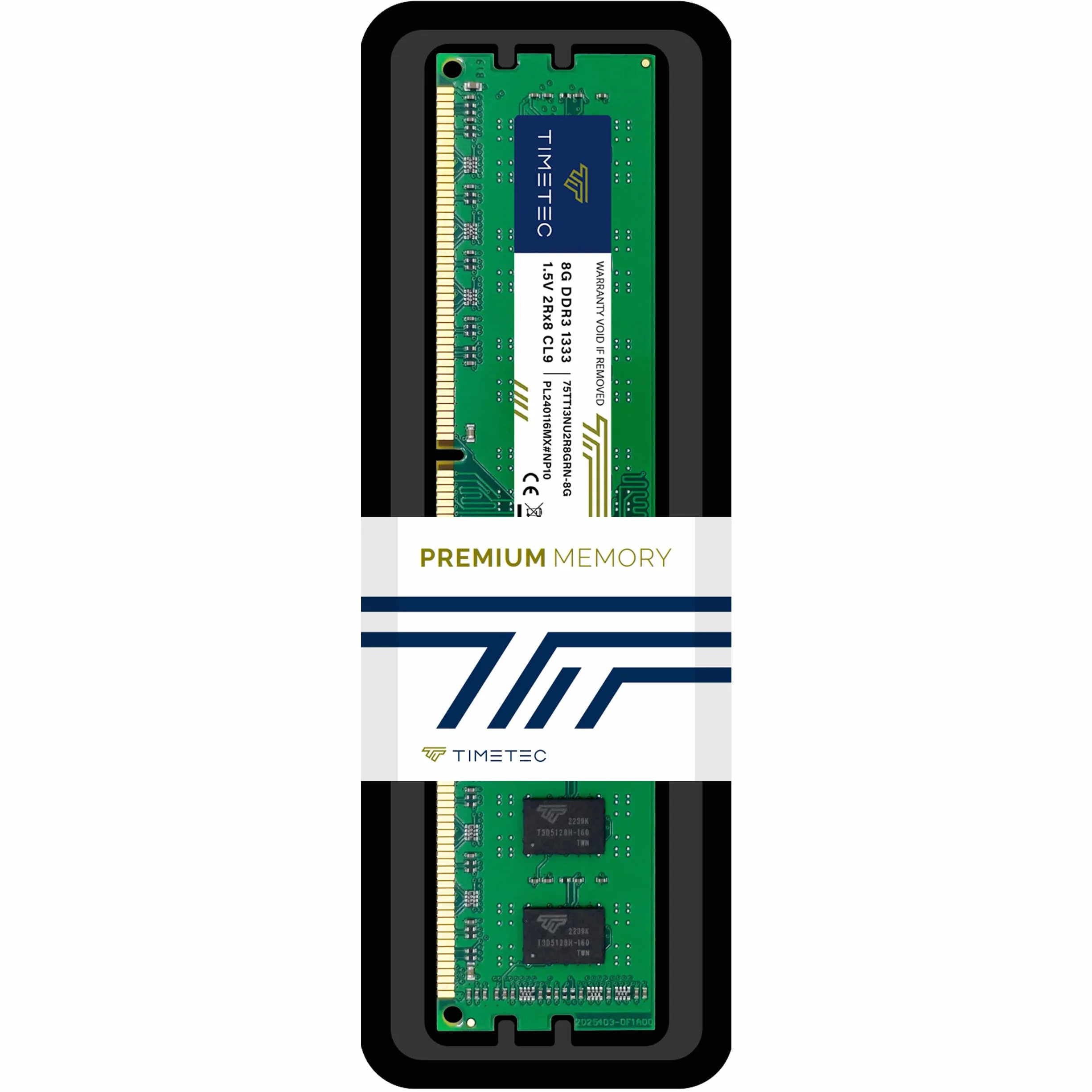 Timetec 8 GB DDR3 1333 MHz PC3-10600 sin ECC sin búfer 1.5 V CL9 2Rx8 Dual Rank 240 Pin UDIMM Módulo RAM de Memoria de computadora Actualización