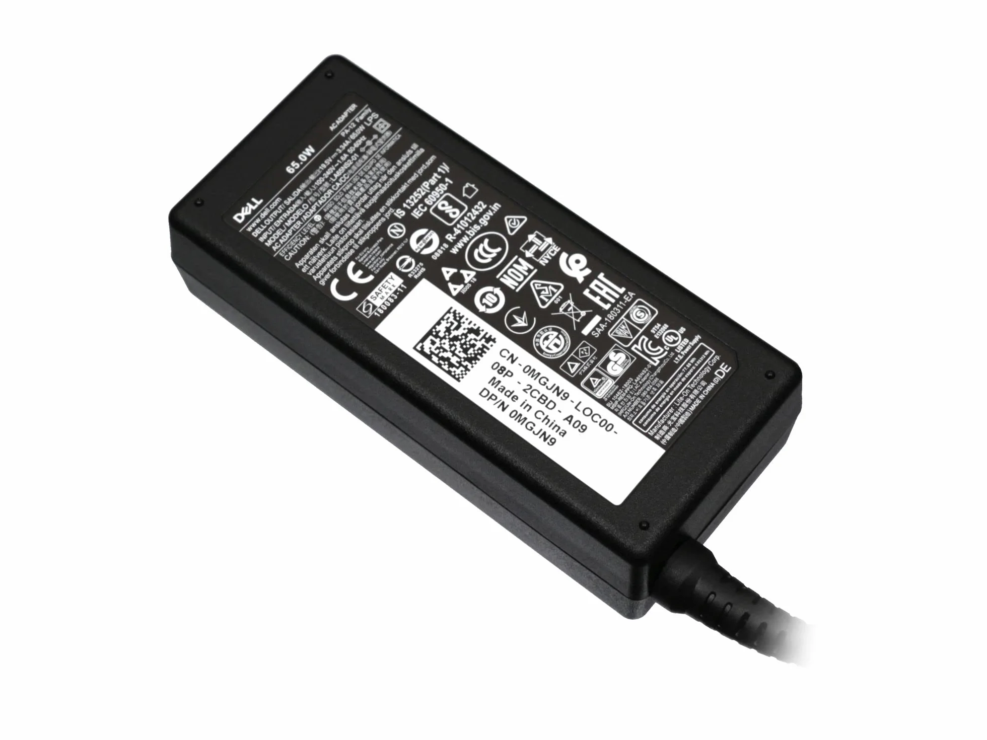 DELL - Cargador Adaptador de alimentación (65 W, 4,5 mm, PA 12, HA65NS5, LA65NS2, A065R073L, G6J41, MGJN9, 43NY4, 450-AECL, Latitude Inspiron XPS Vostro sin Cable de alimentación de PART4YOU