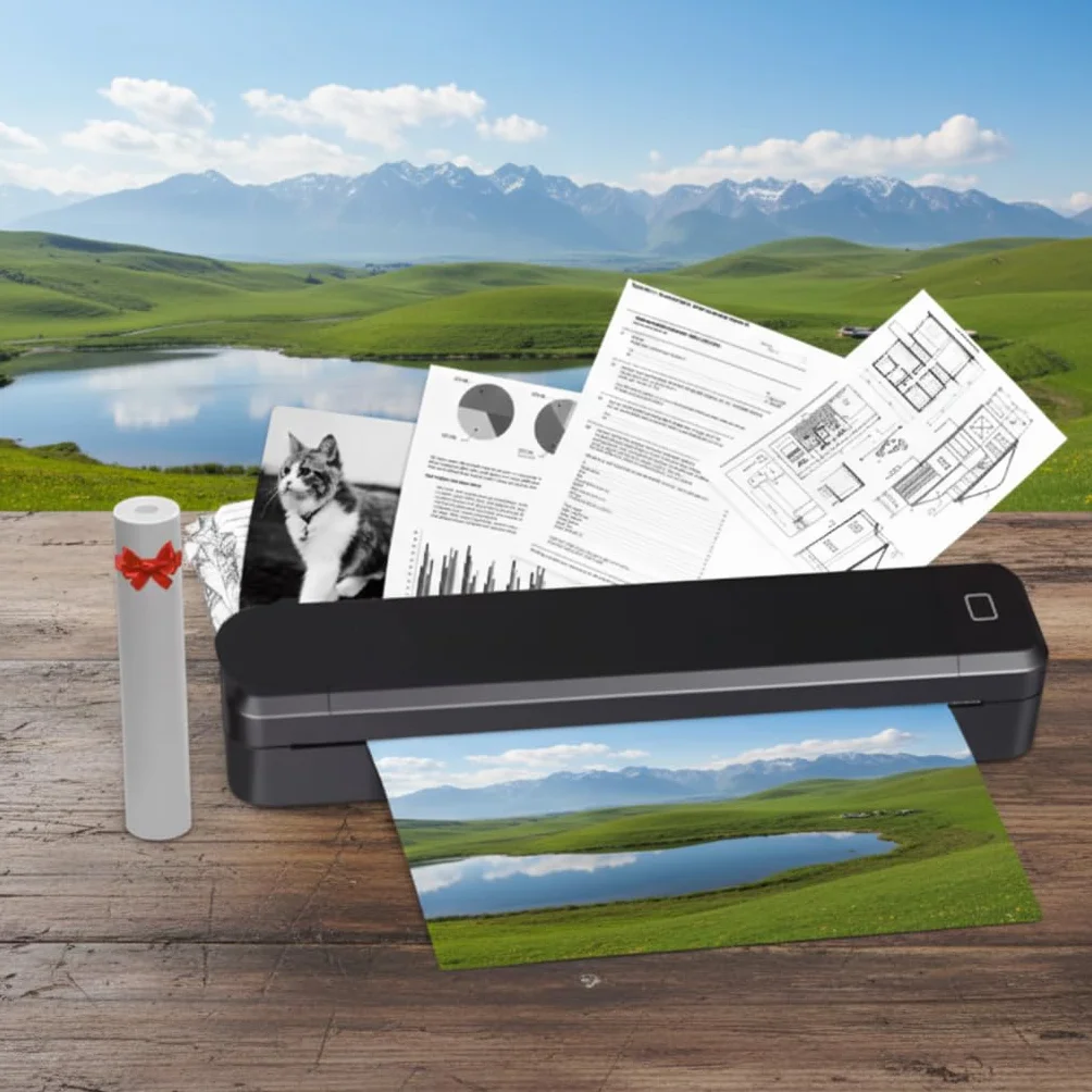 MARKLIFE Impresora térmica portátil inalámbrica bluetooth de Zero Tinta para impresión de documentos, fotos y plantillas de tatuajes