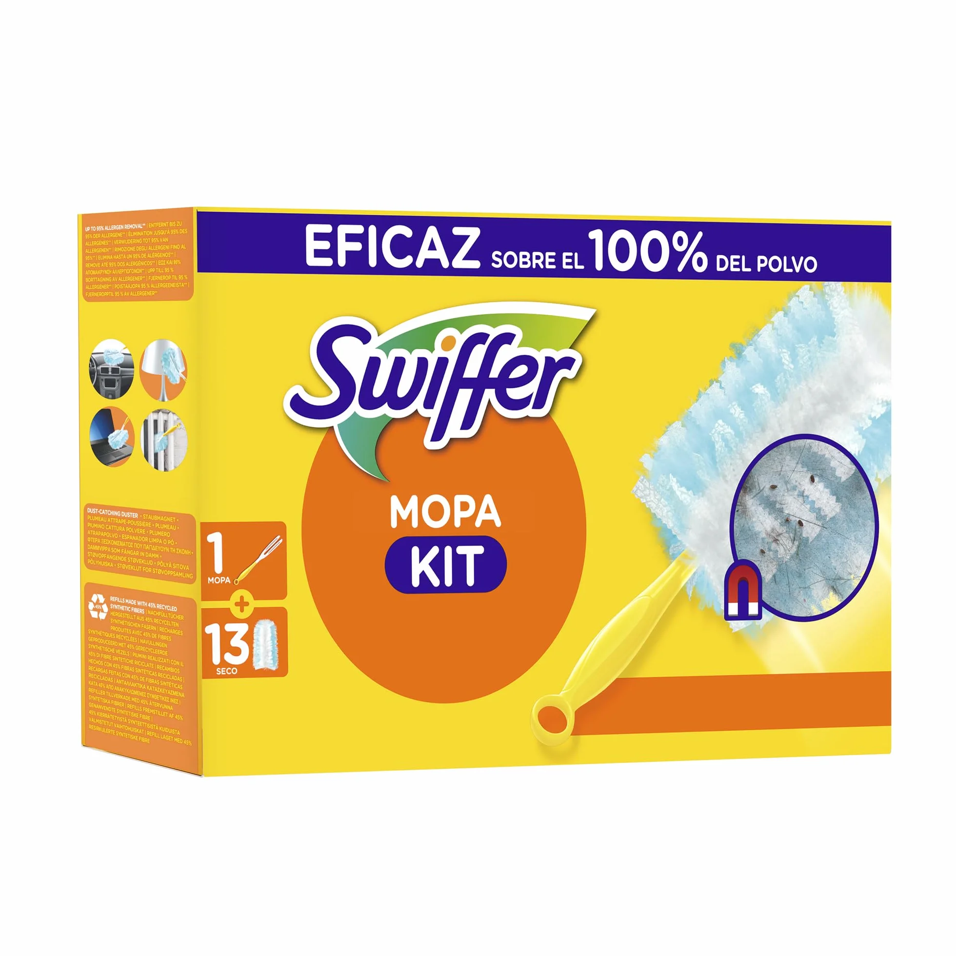 Swiffer Plumero Atrapapolvo Mango + 13 Recambios