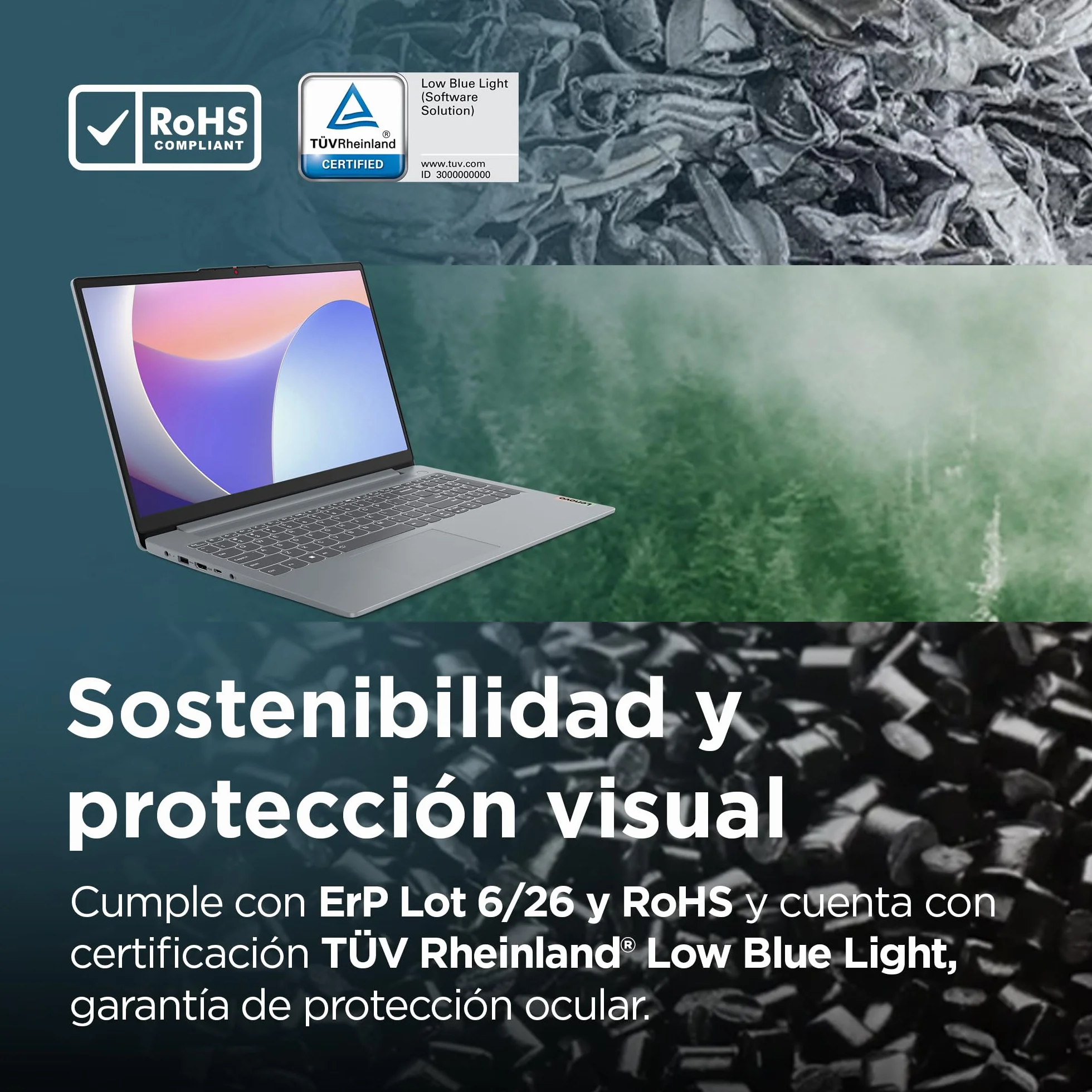 Lenovo IdeaPad Slim 3 Gen 8 – Ordenador Portátil 15.6" FHD (AMD Ryzen 5 40, 16 GB RAM, 512 GB SSD, Gráficos Radeon 610M, Wi-Fi 6, USB-C, Sin Sistema Operativo) Teclado QWERTY en Español – Gris Ártico