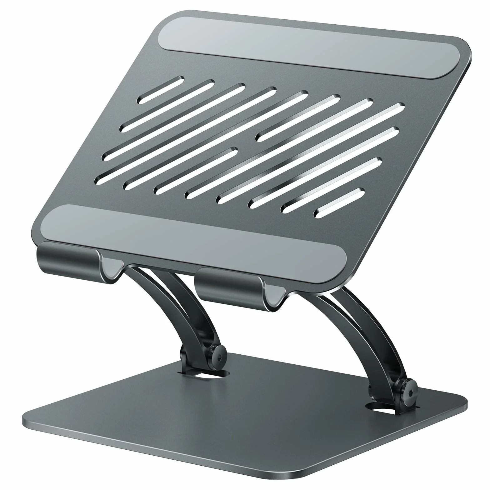 tounee Soporte para Tableta, Soporte de Escritorio de Aluminio Ajustable con Doble Varilla, Compatible con iPads, Tablets Surface, Monitores Portátiles, Kindle y Más (4,7-16,5") (Gris)