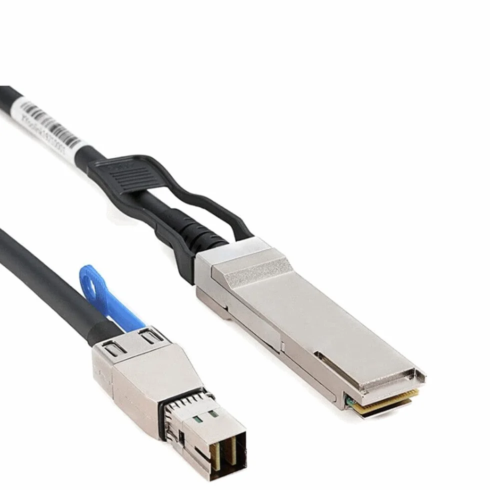 Cable de conexión de Servidor MiniSAS HD SFF-8644 a QSFP 40G SFF-8436 (2m,Black)