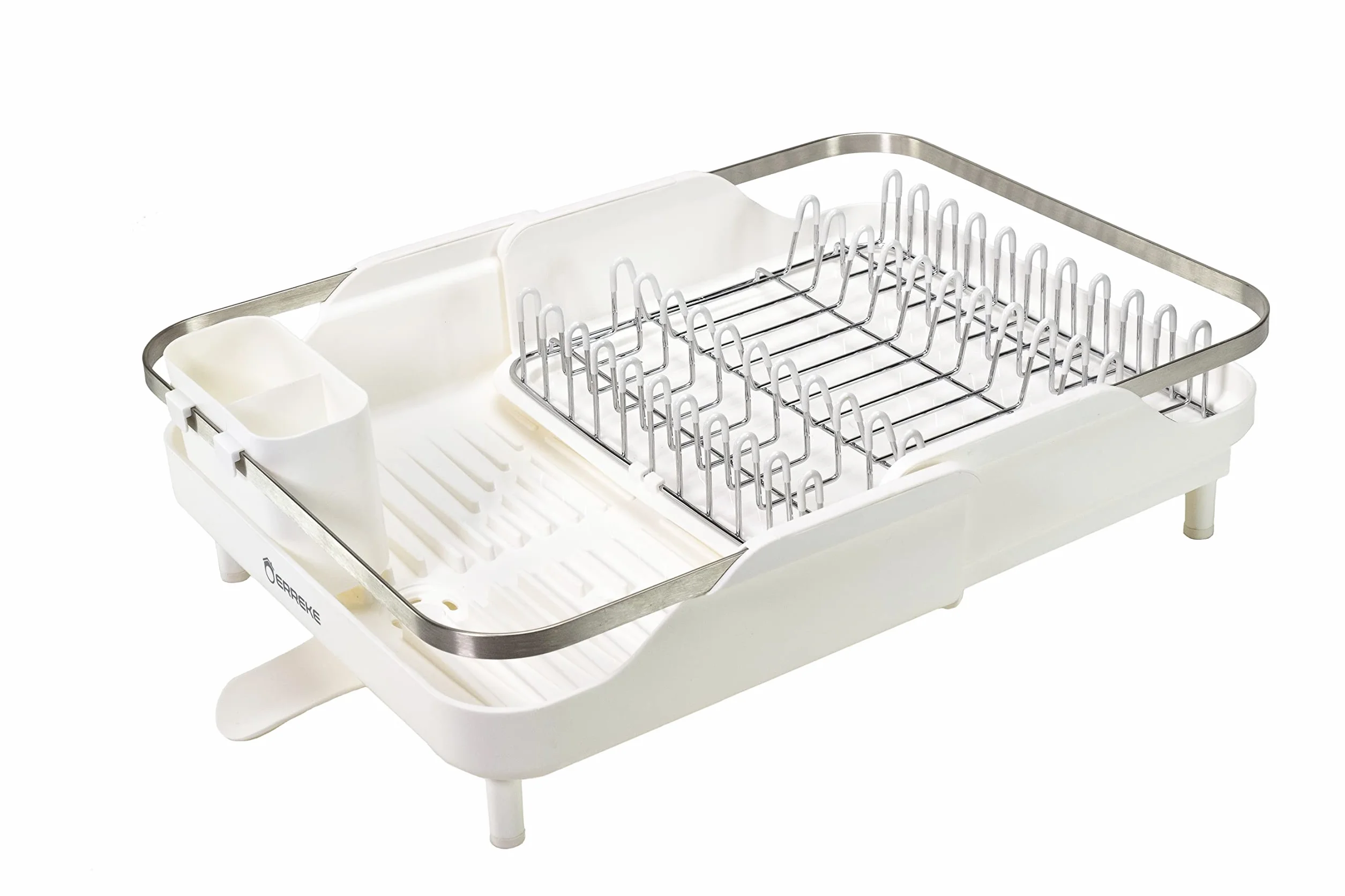 Escurreplatos Plegable Acero Inoxidable 29x35 cm Blanco