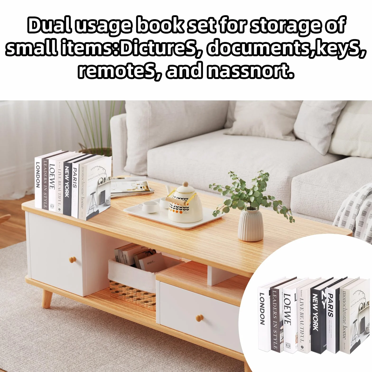 Libros Decorativos Plegables Falsos para Decoración del Hogar