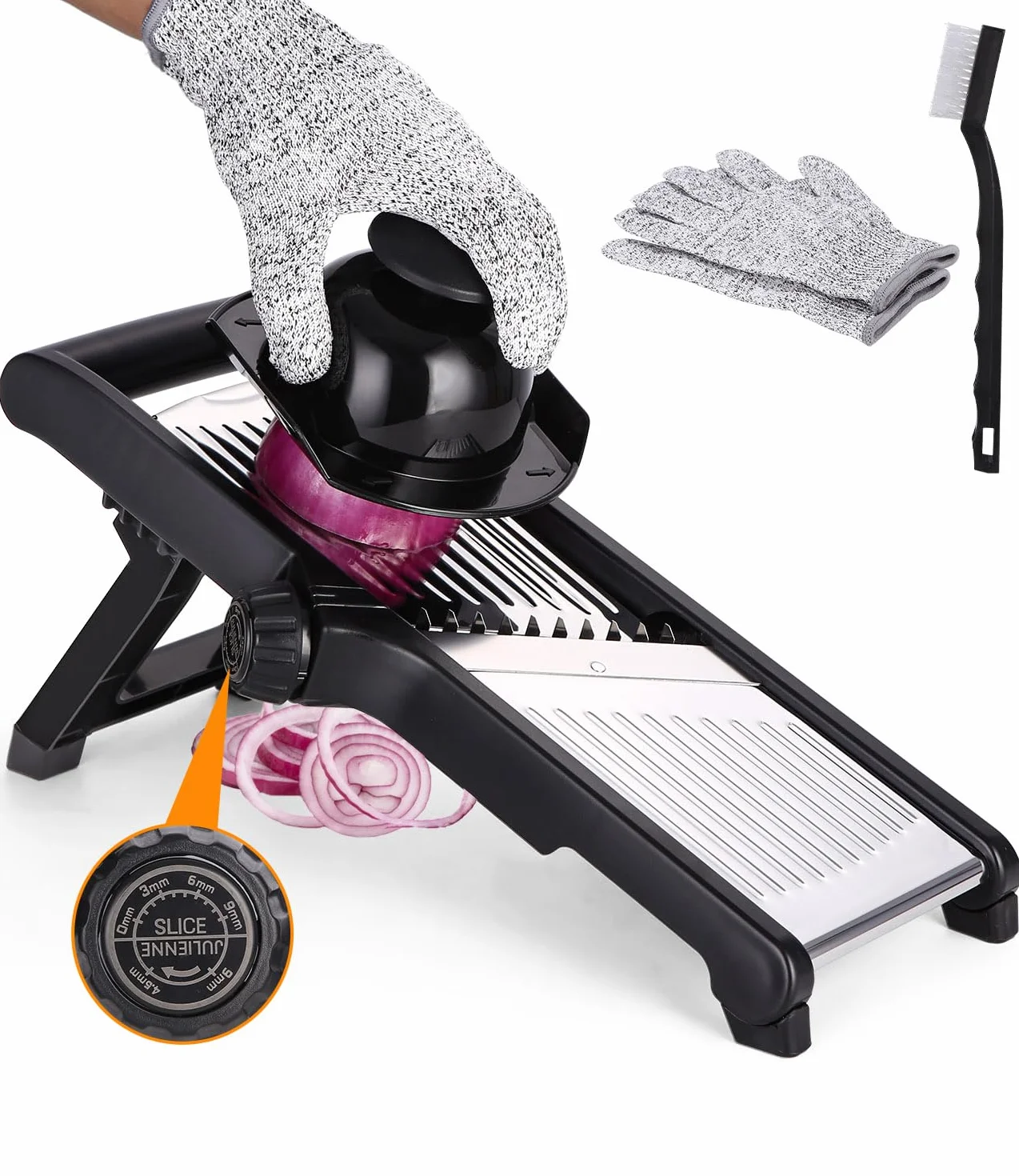 Cortador de verduras 5 en 1 profesional acero inoxidable, multifunción, ajustable