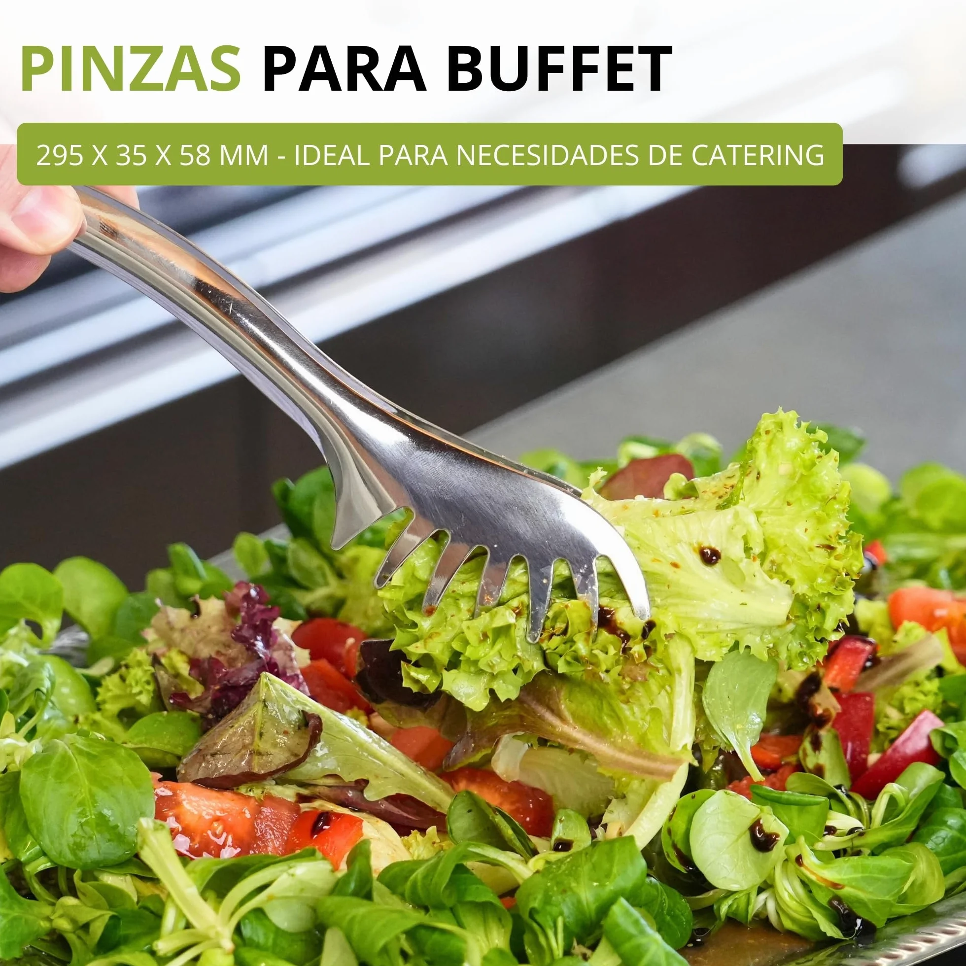 Westmark Pinzas para espaguetis y buffet Pro, acero inoxidable, 29.5 cm