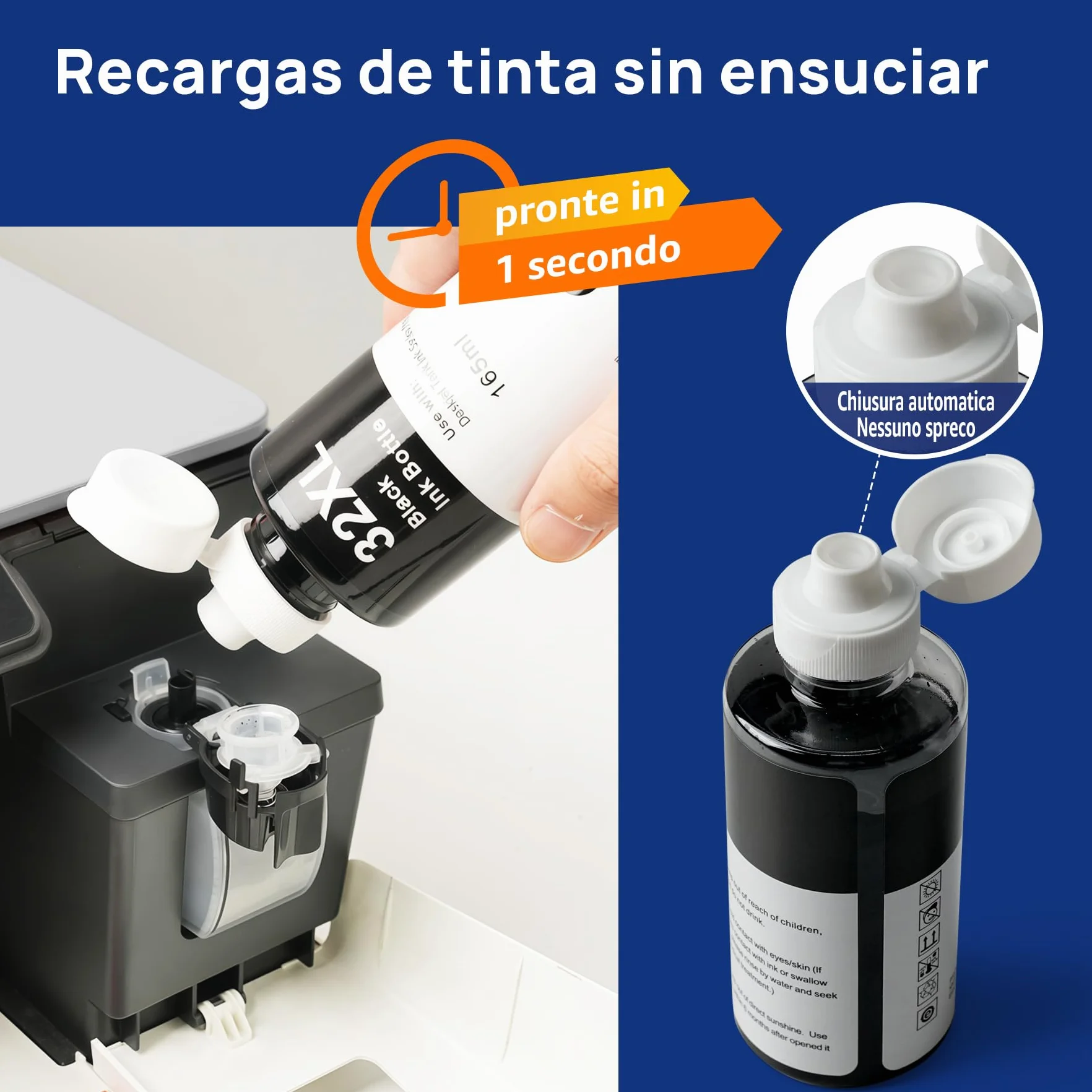 Denvoer 31 32XL Tinta Compatible con Tinta HP 31 32XL y HP Smart Tank 5105 Tinta para HP Smart Tank 5106 7005 7605 7306 7606 y HP Smart Tank Plus 555 455 515 530 655 750 Impresoras (4 Botellas)
