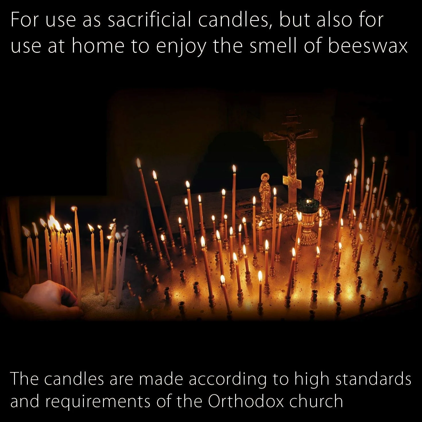 Danilovo Velas de Cera de Abeja Negro 16 cm 50 Unidades