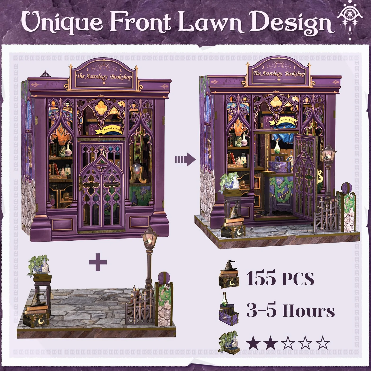 CUTEBEE Kit Book Nook DIY 3D Casa Diorama Miniatura Adultos Estantería Luces LED Regalo