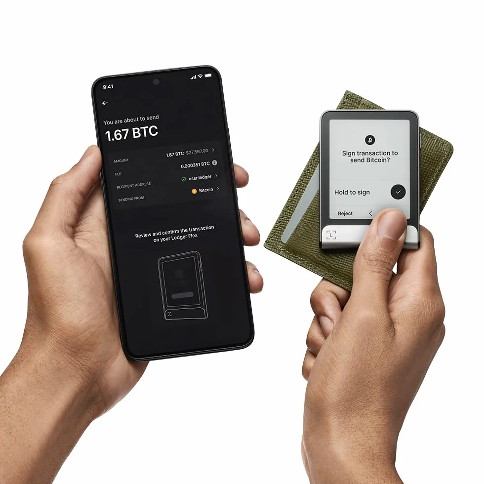 Ledger Flex - Signer cripto con Pantalla táctil - Gestiona de Forma Segura Tus Activos Digitales y tu Identidad Desde la App Ledger Wallet