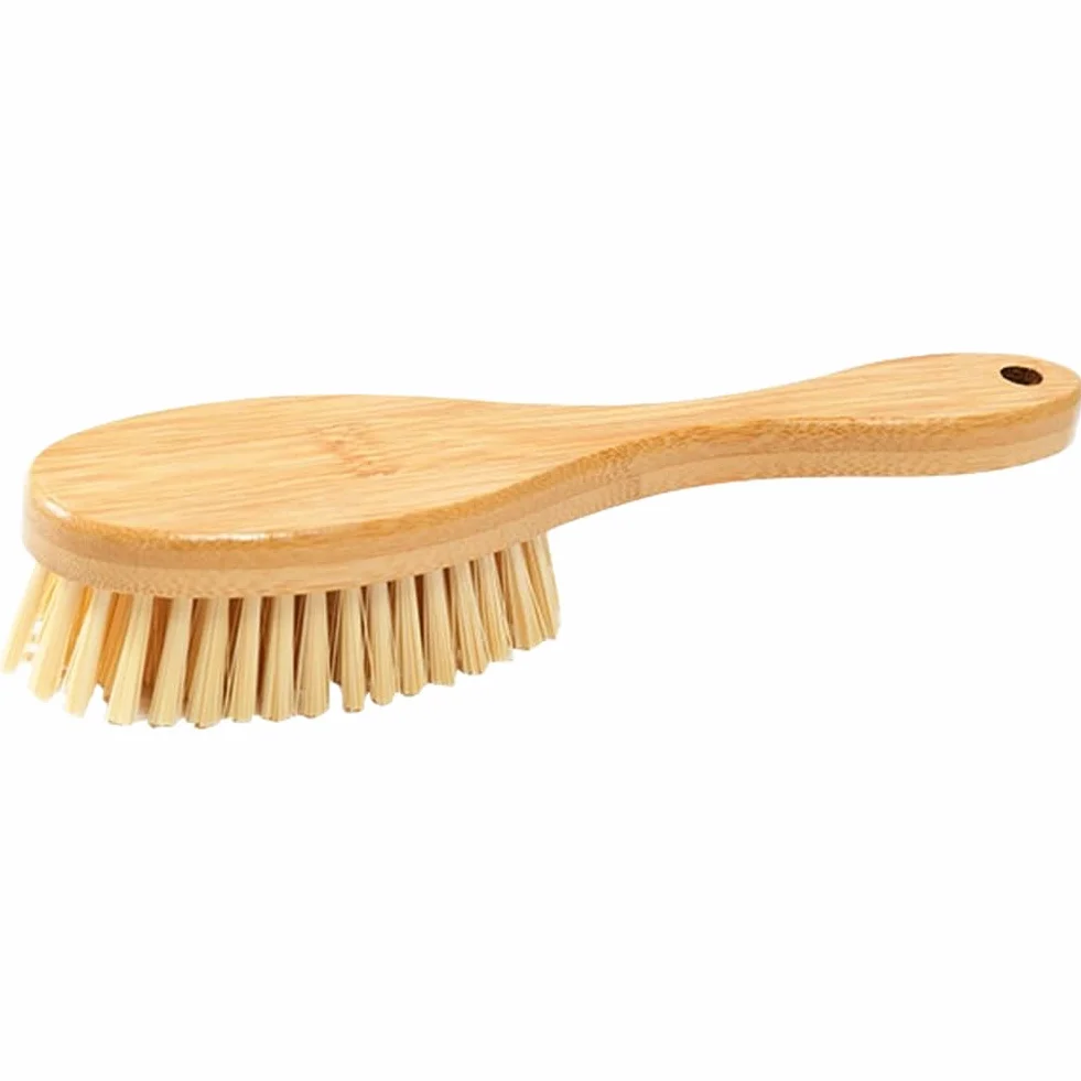 Juego de cepillos de limpieza de madera con cerdas suaves de PET para zapatos, ropa y lavandería