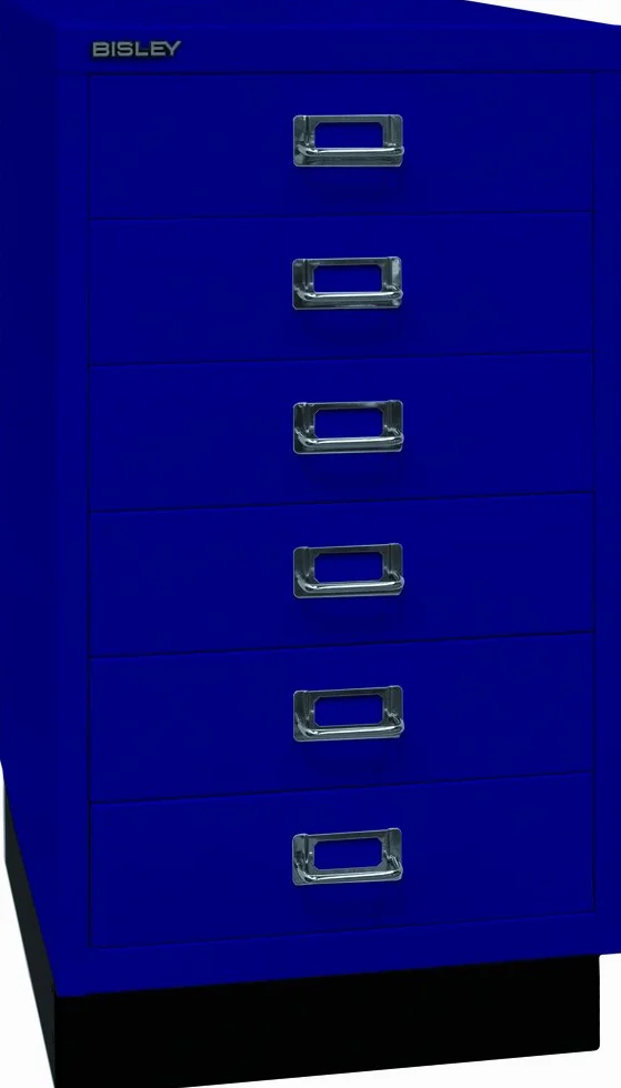 BISLEY MultiDrawer Serie 29 con Base DIN A3, 6 cajones, Metal, 639 Oxford Blue, 43.2 x 34.9 x 67 cm