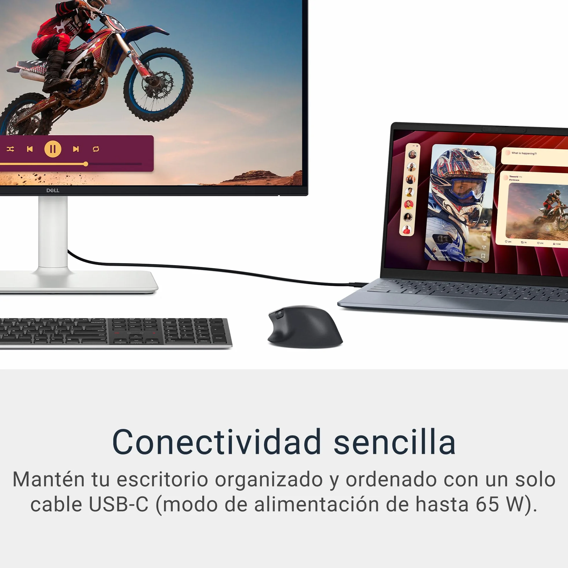 DELL 27 Plus USB-C Monitor S2725QC 4K UHD 3840x2160 120Hz IPS AMD FreeSync Premium 99% sRGB Ajuste de Altura Altavoces Integrados