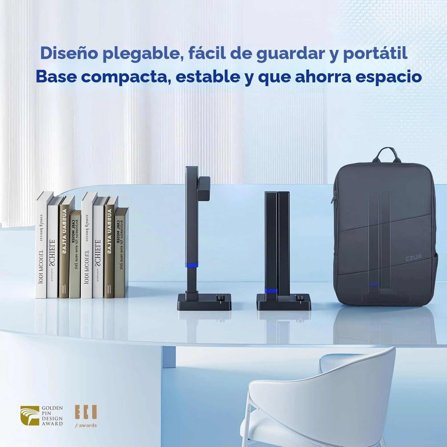 CZUR Shine Ultra A3 Escáner Portátil Plegable con OCR 180+ Idiomas LED Continuo 13 MP