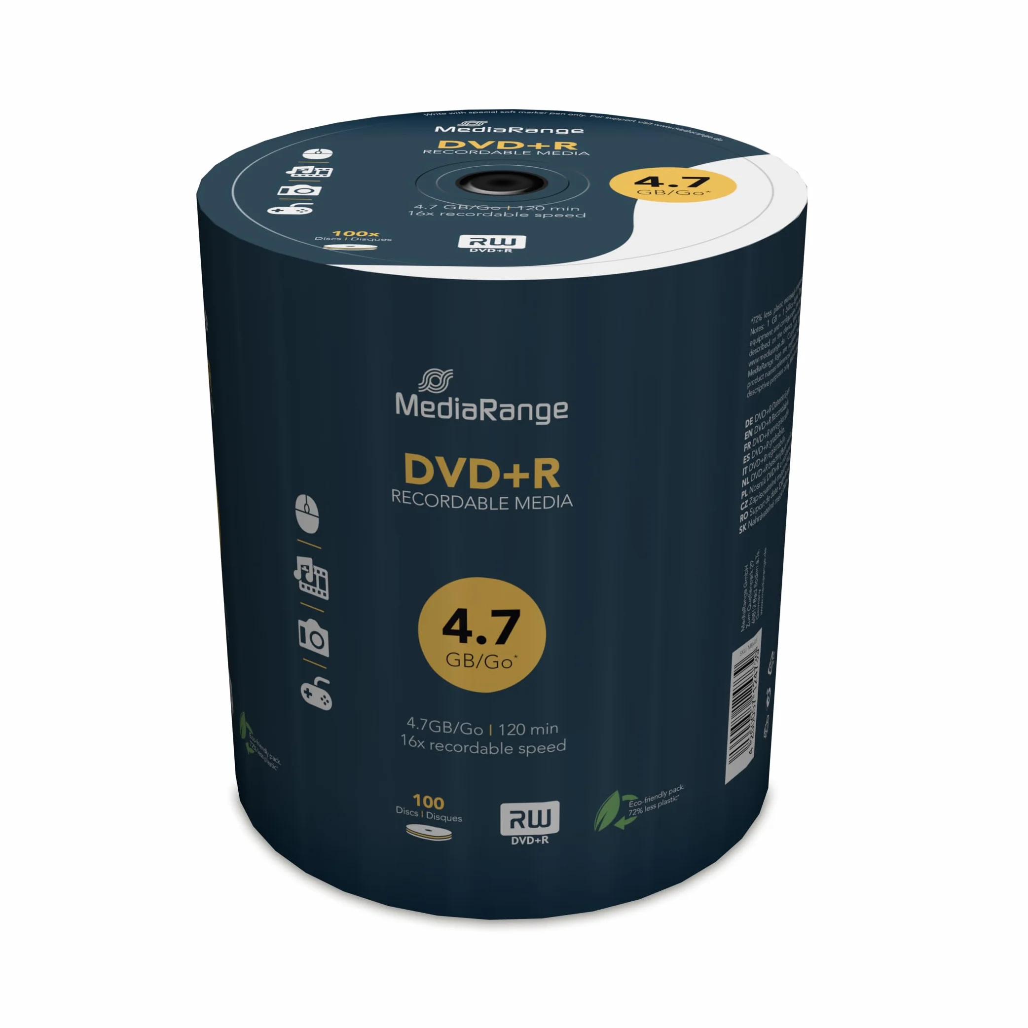 MediaRange MR443 DVD+R 16x 100 uds