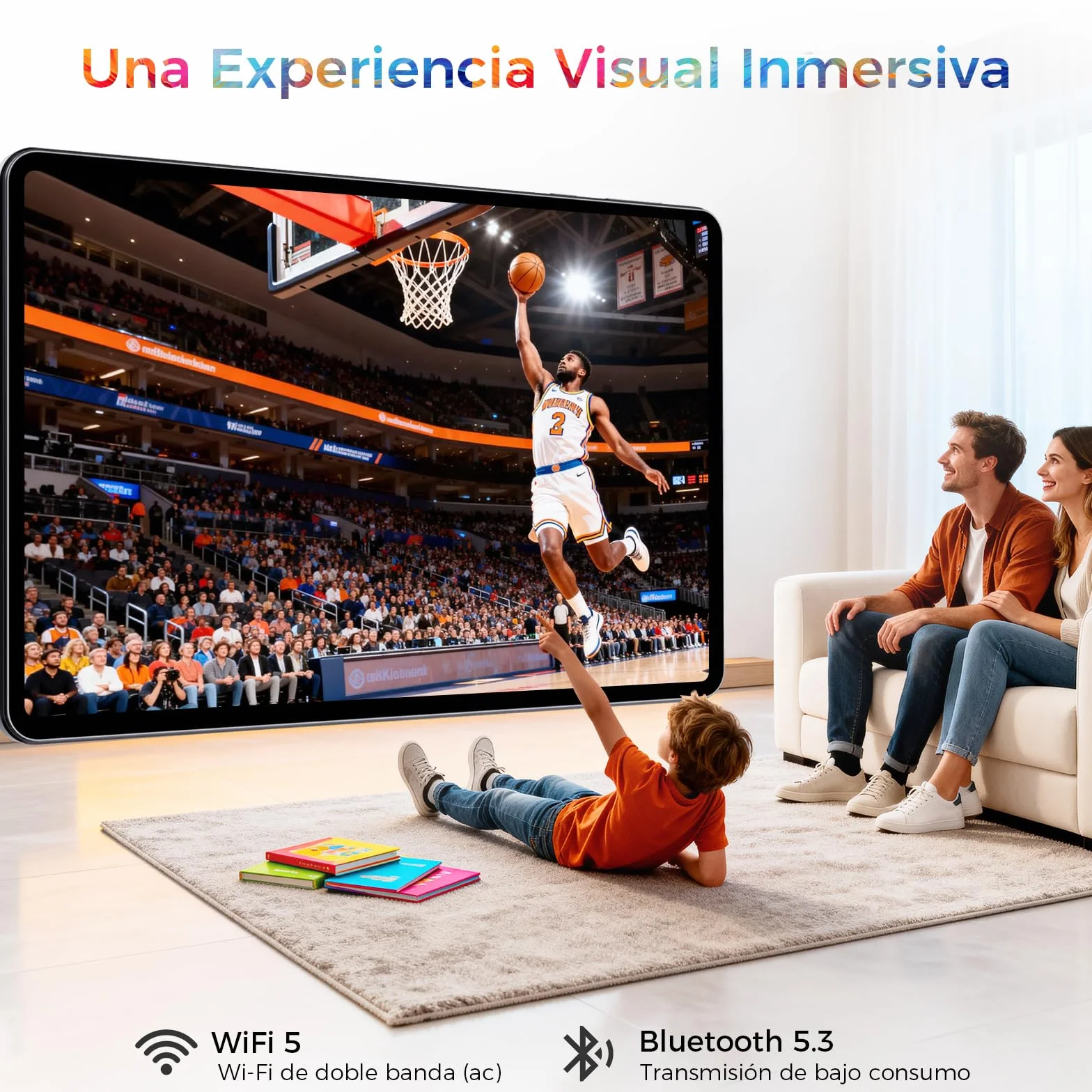 Android 16 Tableta,13.4 Pulgadas Tableta Grande Tablet con Octa-Core Processor, 32GB RAM + 256GB ROM, 10000mAh Batería,1920x1200 IPS, 2.4/5Ghz Dual WiFi/5+8MP/GPS/Gemini AI/Widevine L1