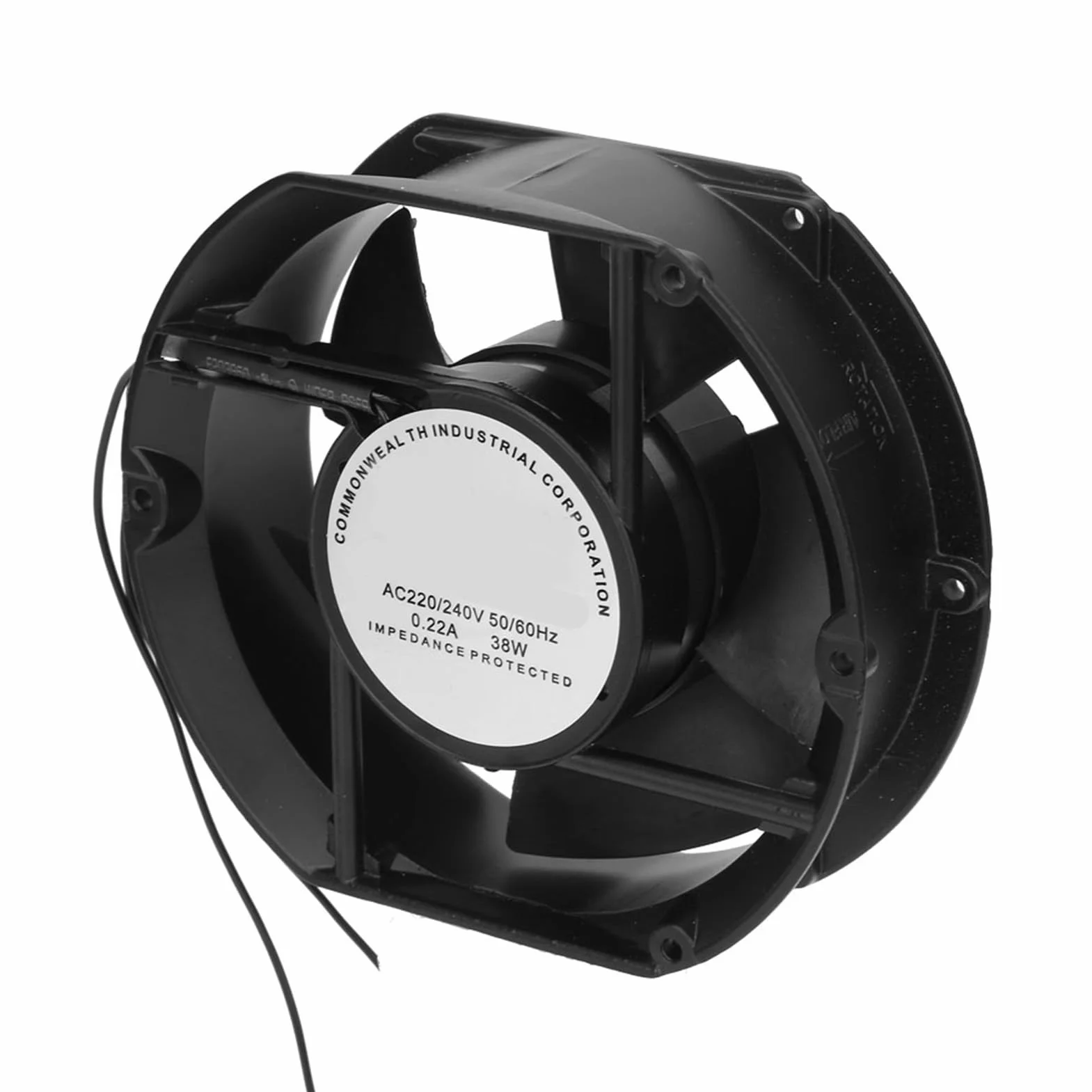 Ventilador Axial, AC 220V 38W Ventilador de Refrigeración Ovalado Con Cojinete de Bolas Ventilador de Enfriamiento 172 x 150 x 50 mm Ventilador Silencioso Para Proyectos de Escape de Ventilación