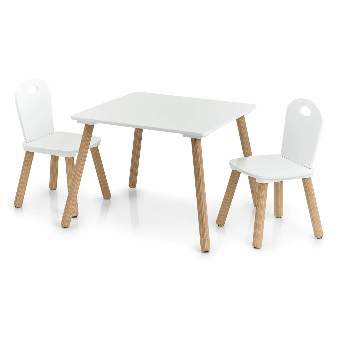 Zeller Scandi Juego de sillas Infantiles Madera 55 x 55 x 43,5 cm Silla 28 x 28 x 50 cm
